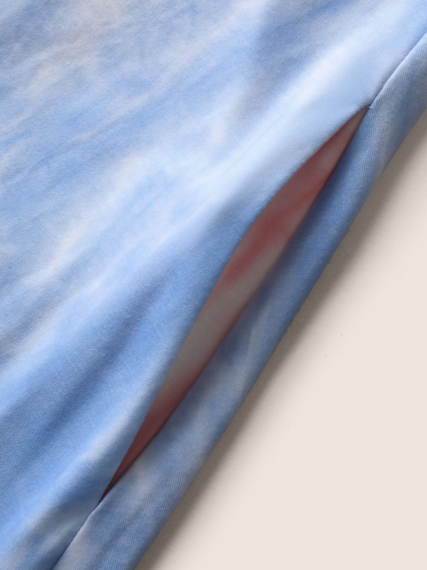 Tie Dye Round Neck Drawstring Pleated Dress-Sweetccc