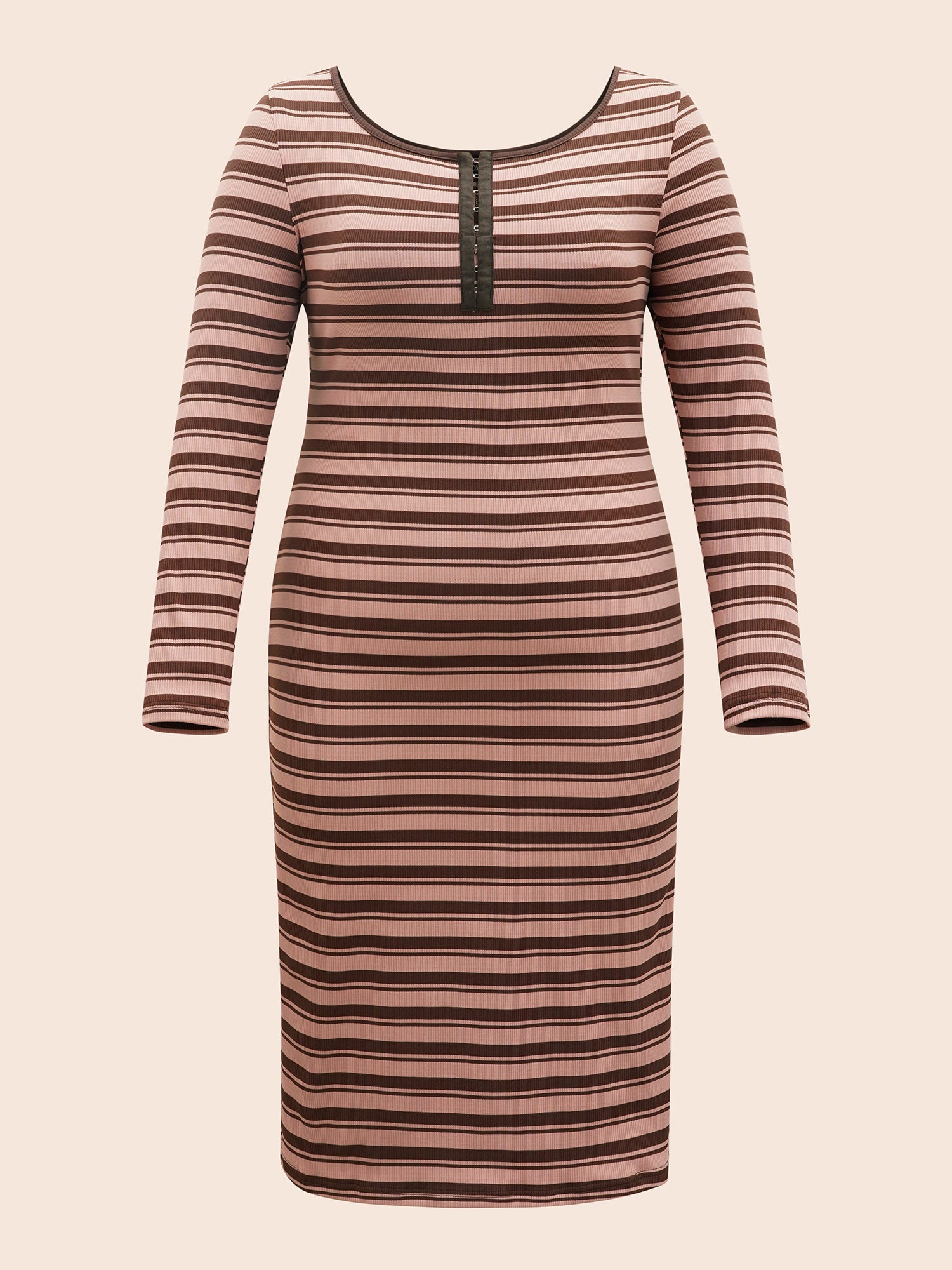 U Neck Striped Pit Strip Dress-Sweetccc