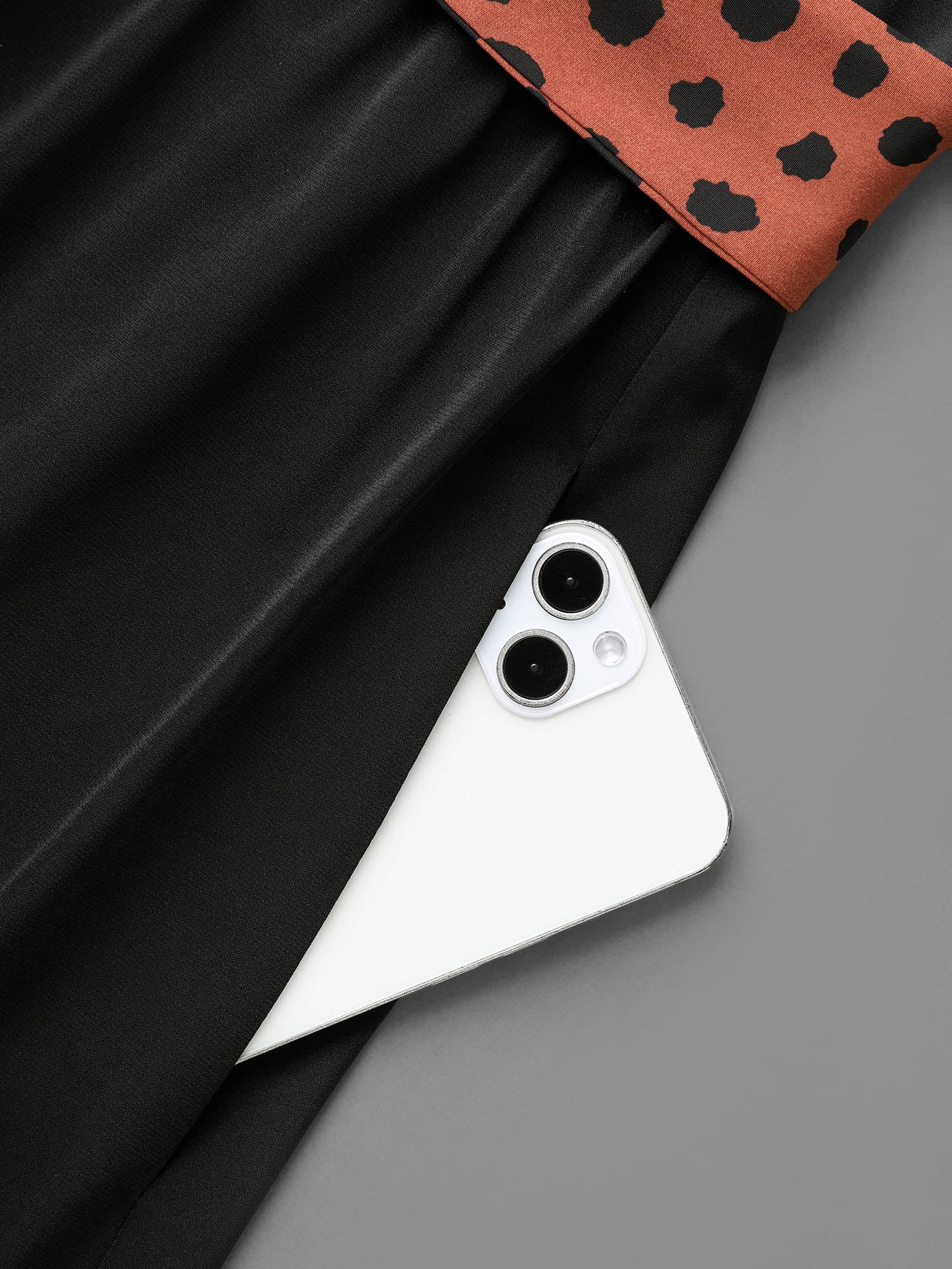 V Neck Polka Dot Color contrast Dress-Sweetccc