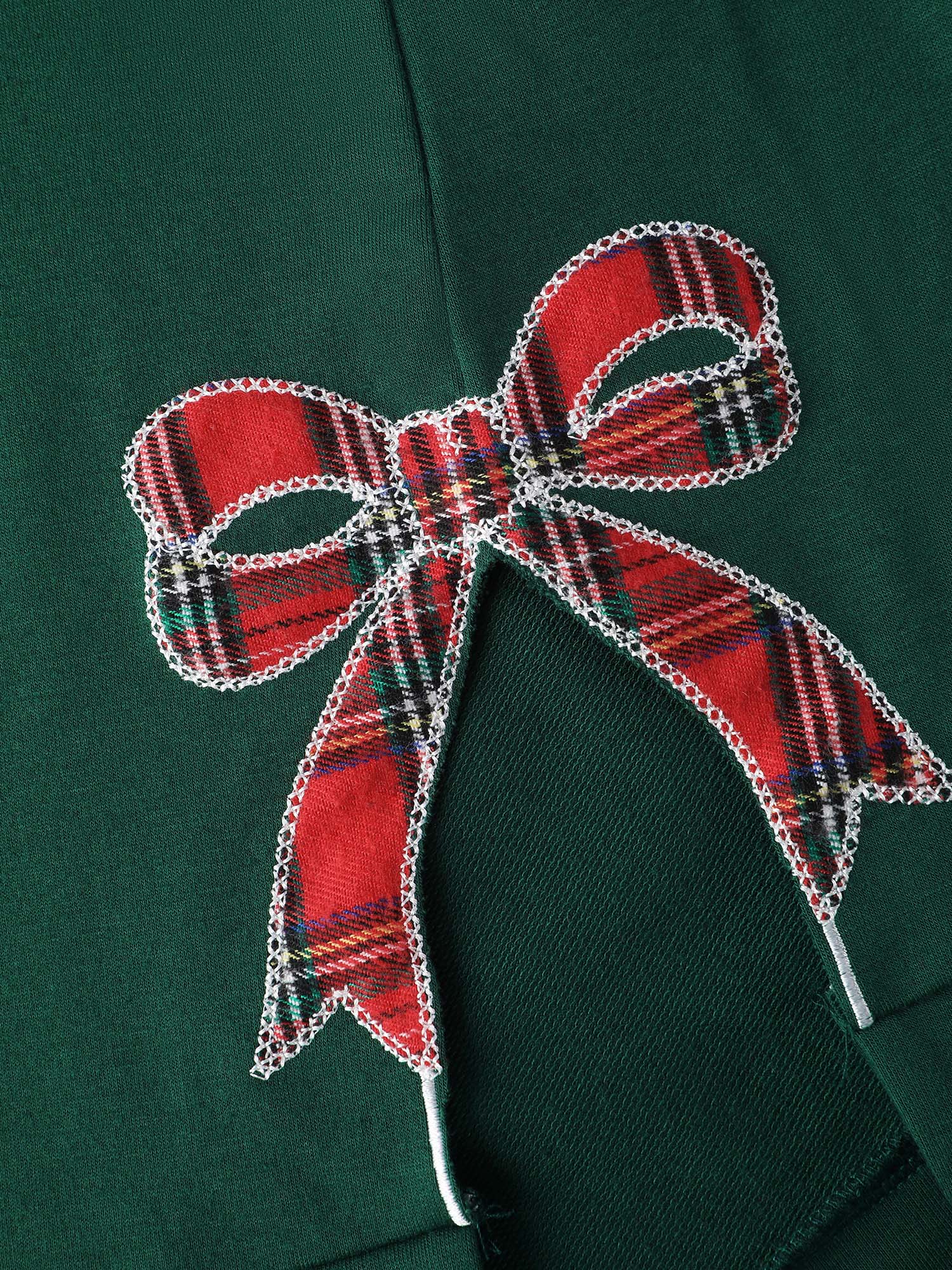 Merry Applique Embroidery Sweatshirt-Sweetccc