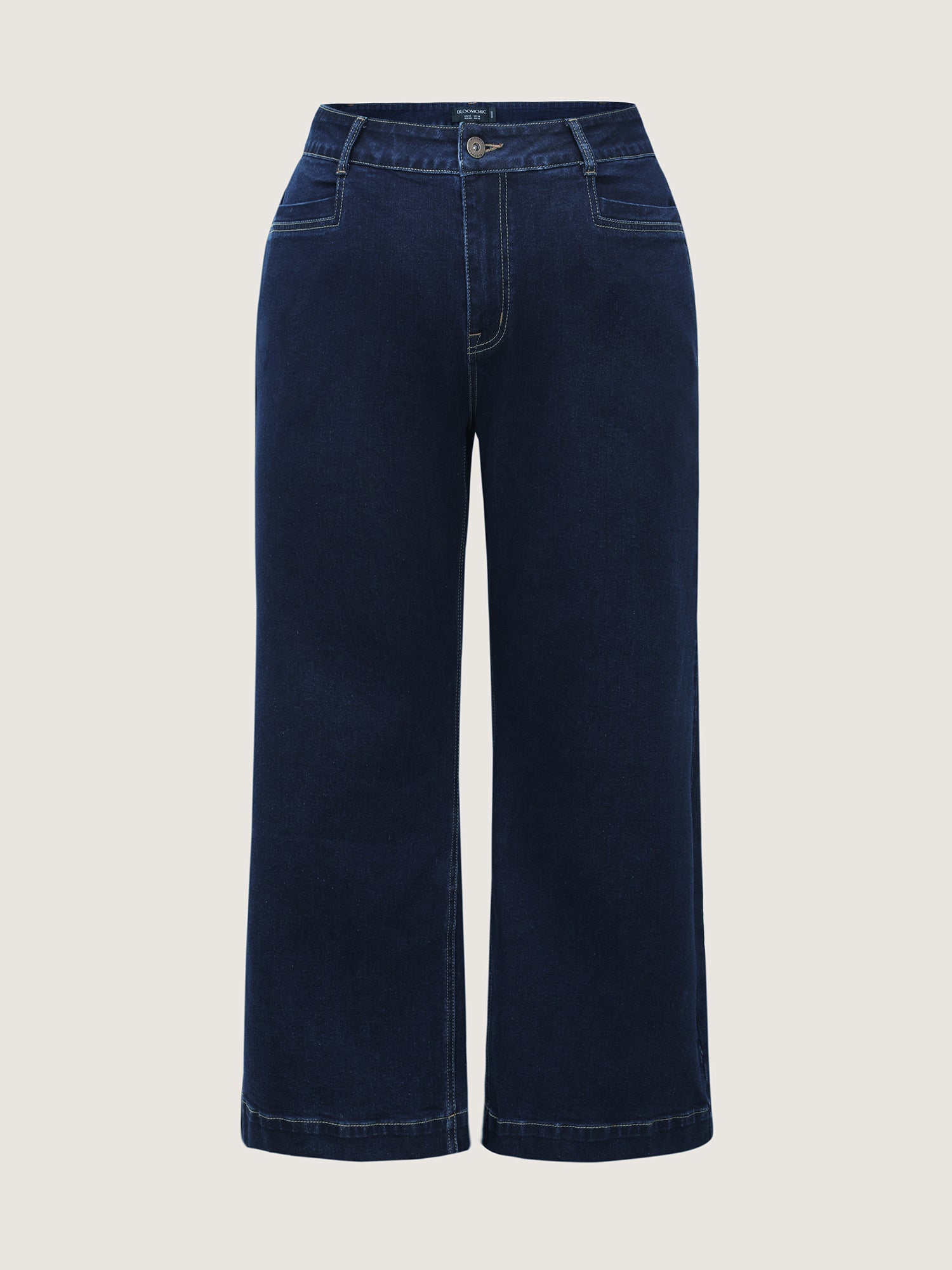 Stretchy Wide-Leg Pocket Jeans-Sweetccc
