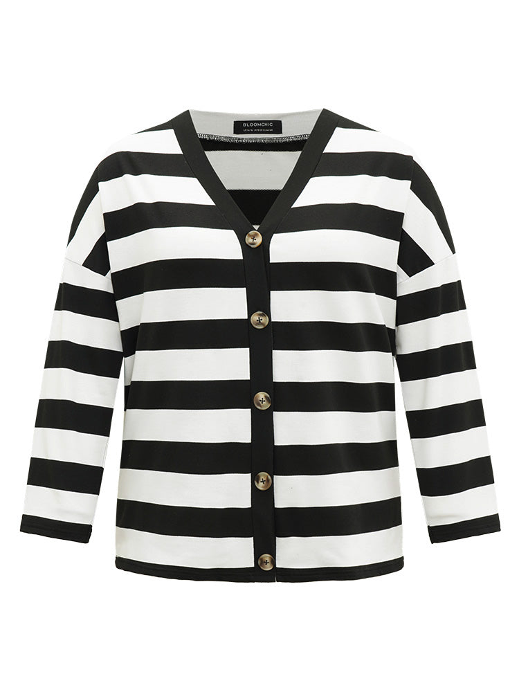 Halloween Striped Button Through Jacket-Sweetccc