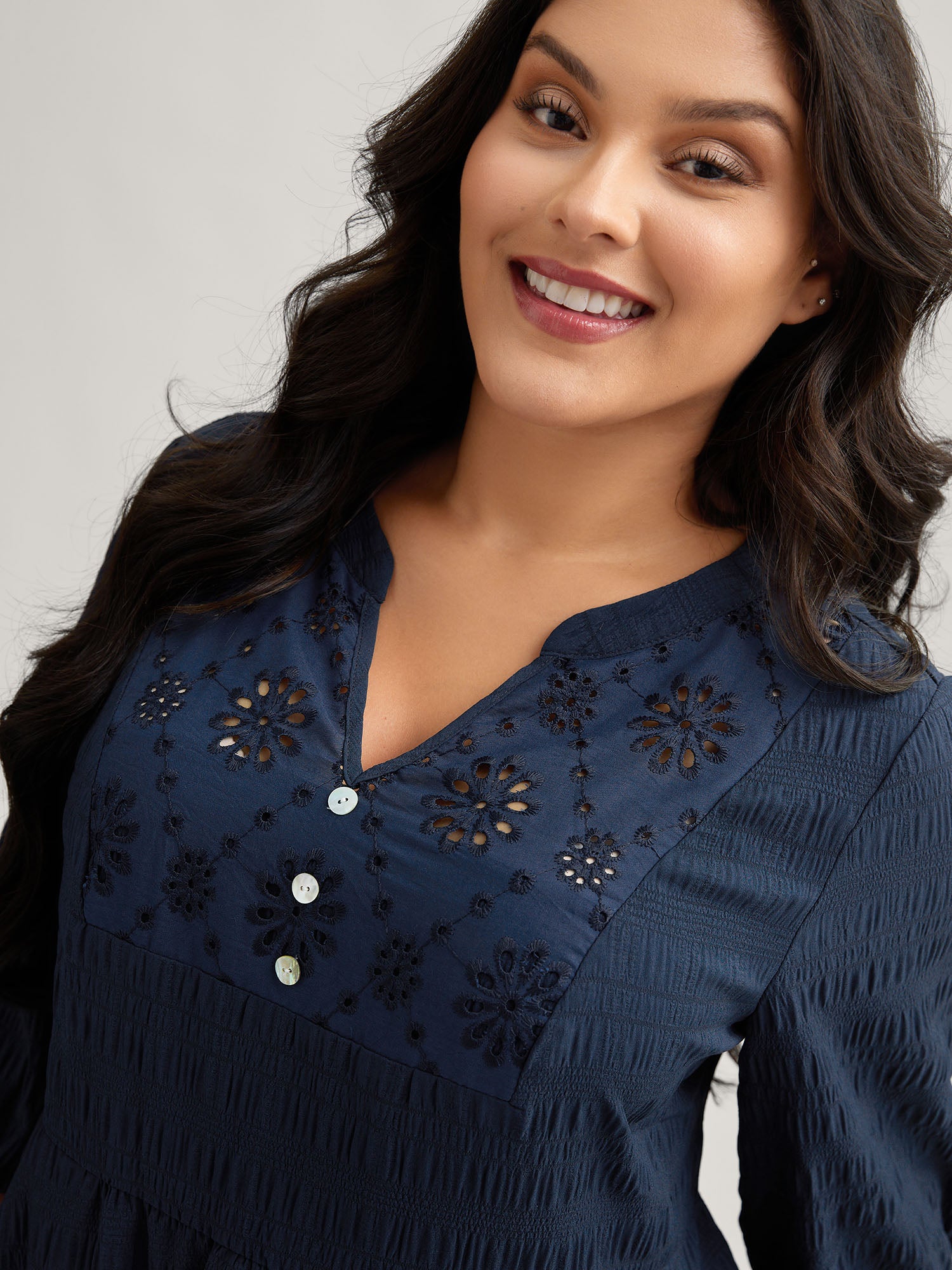 Textured Notched Collar Midi Dress-Sweetccc