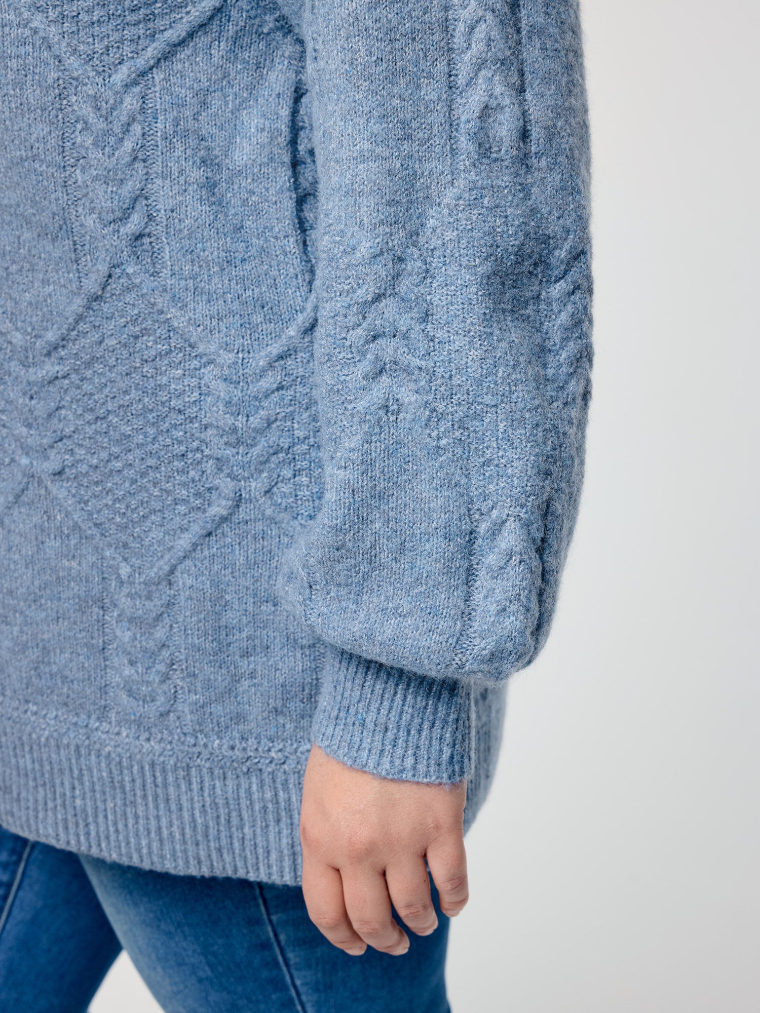 Supersoft Textured Backless Ribbed Hem Pullover-Sweetccc