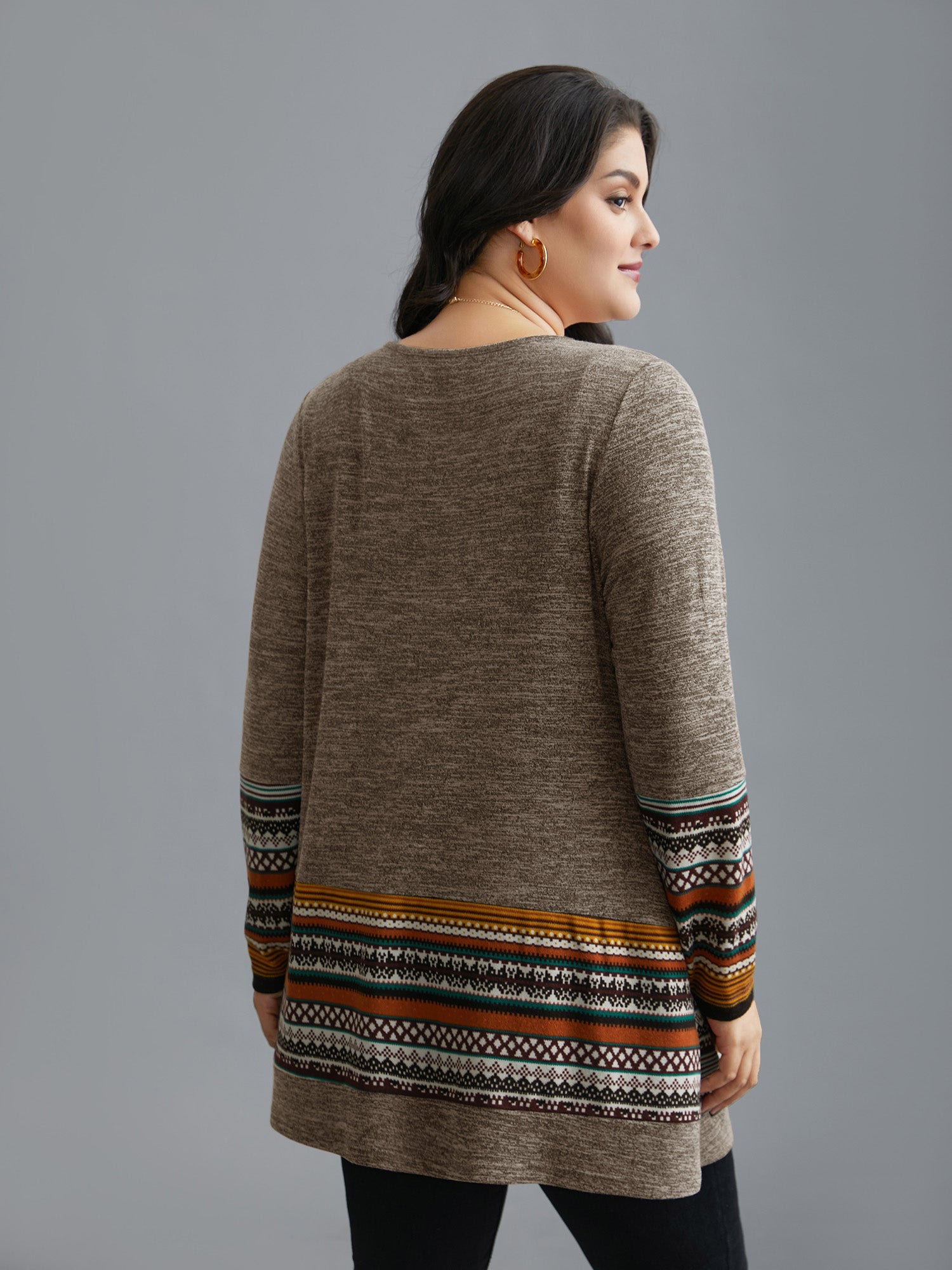 Tunic Boho Print Pocket T-shirt-Sweetccc