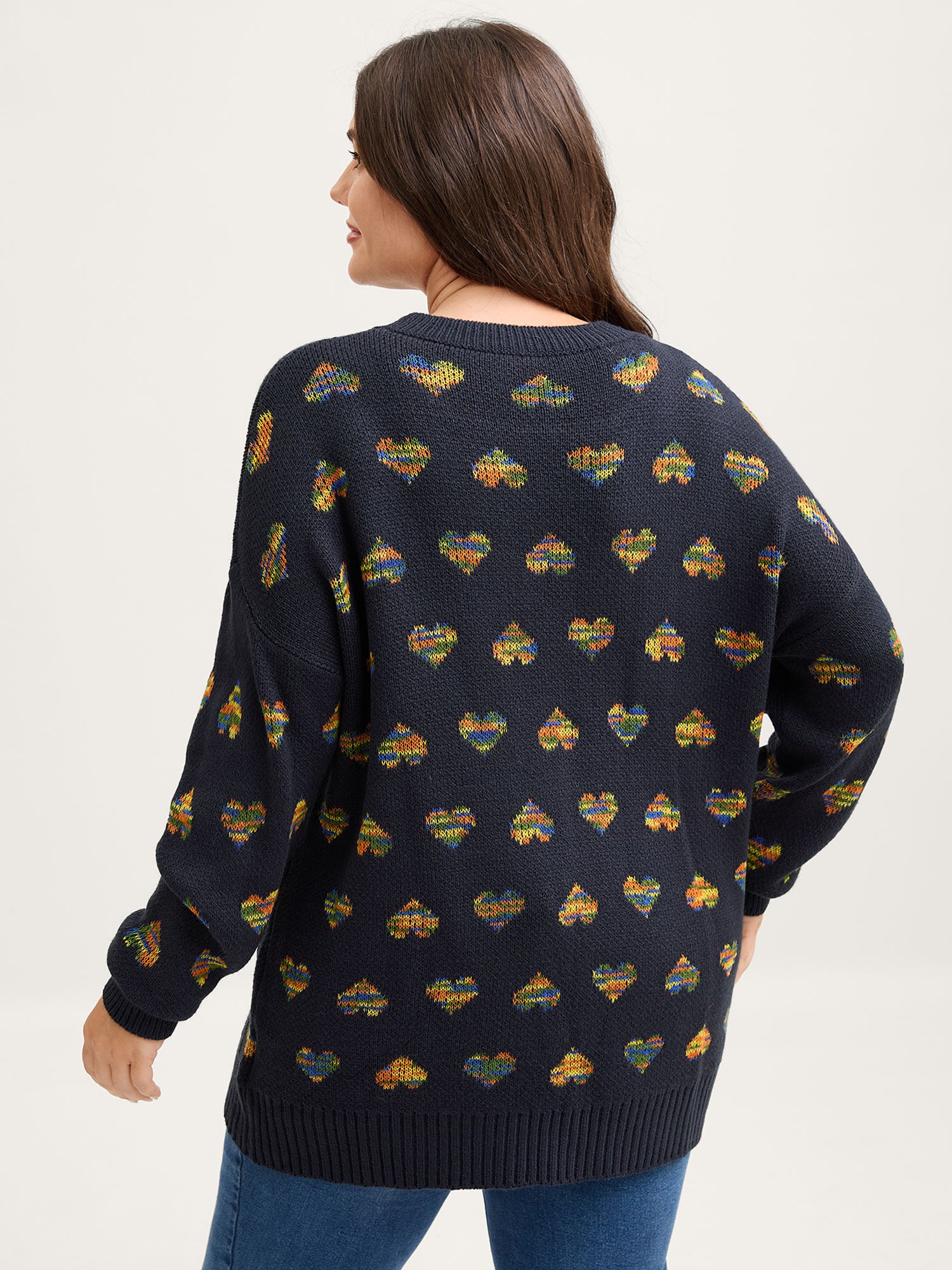 Happy Hearts Gradual Color Change Pullover-Sweetccc