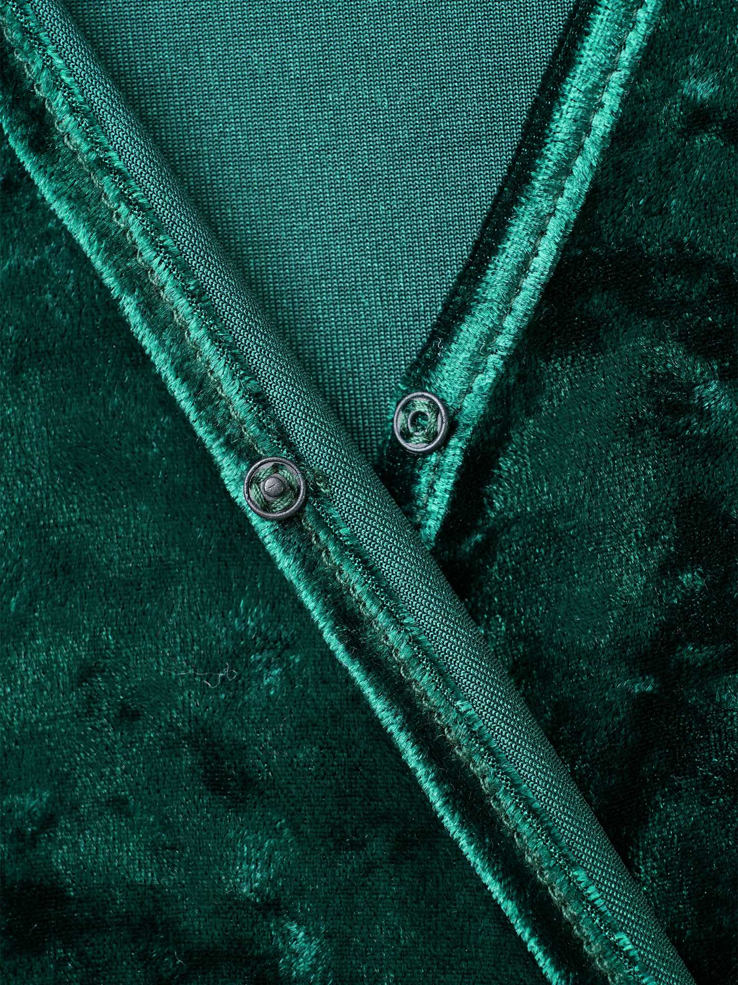 Velvet Surplice Neckline Ruffle Sleeves Midi Dress-Sweetccc