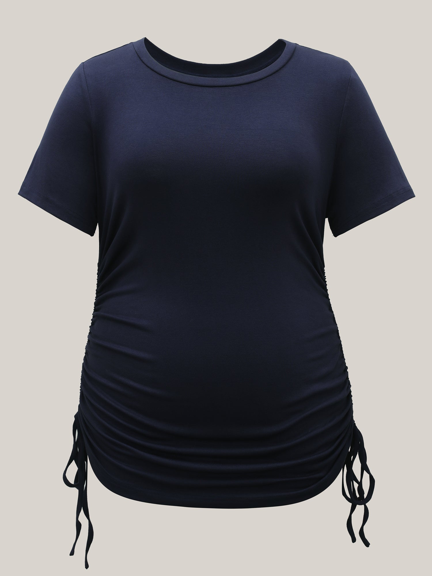 Supersoft Side Drawstrings Fitted T-Shirt-Sweetccc