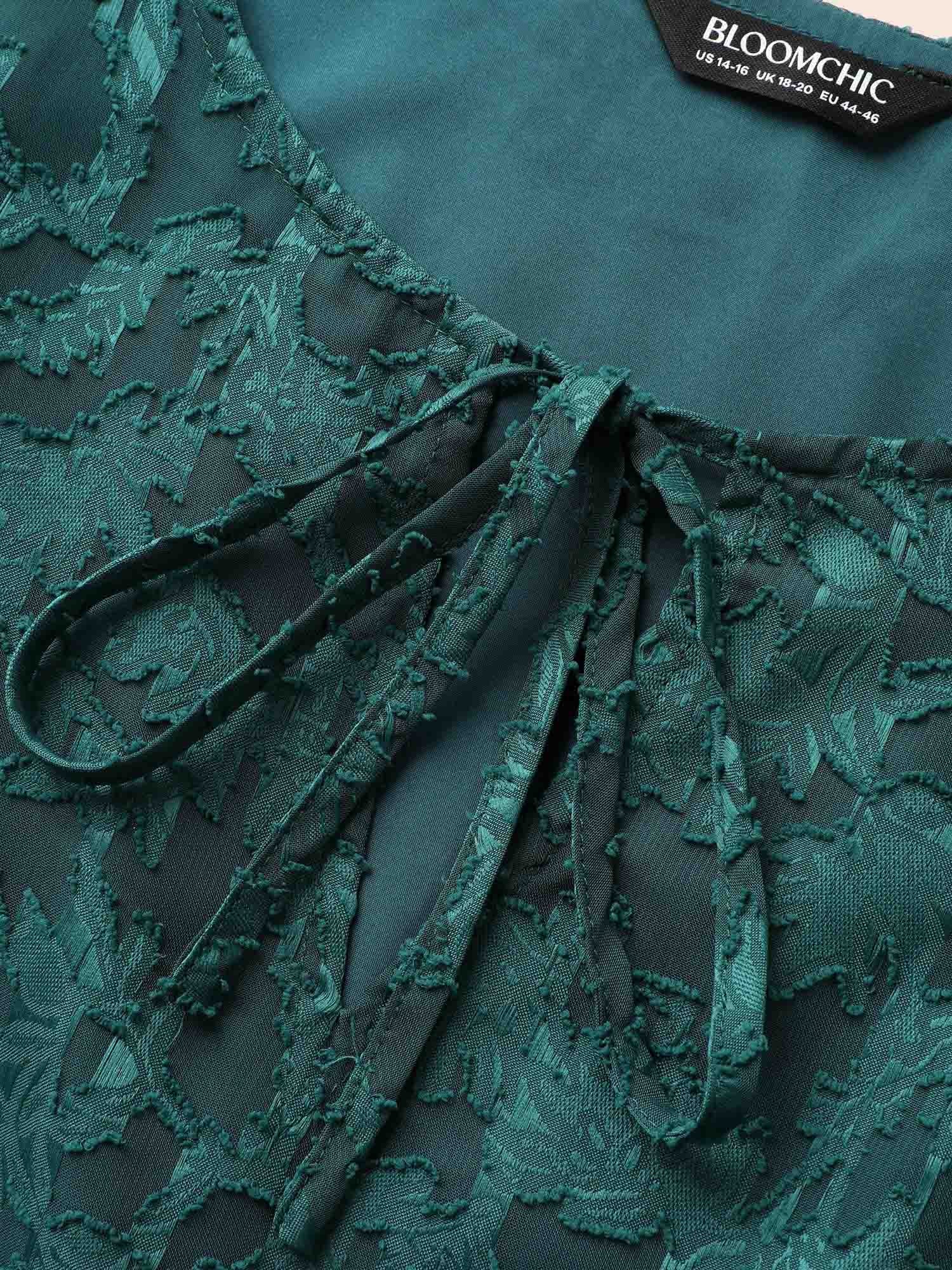 Texture Mesh Tie Knot Tank Dress-Sweetccc