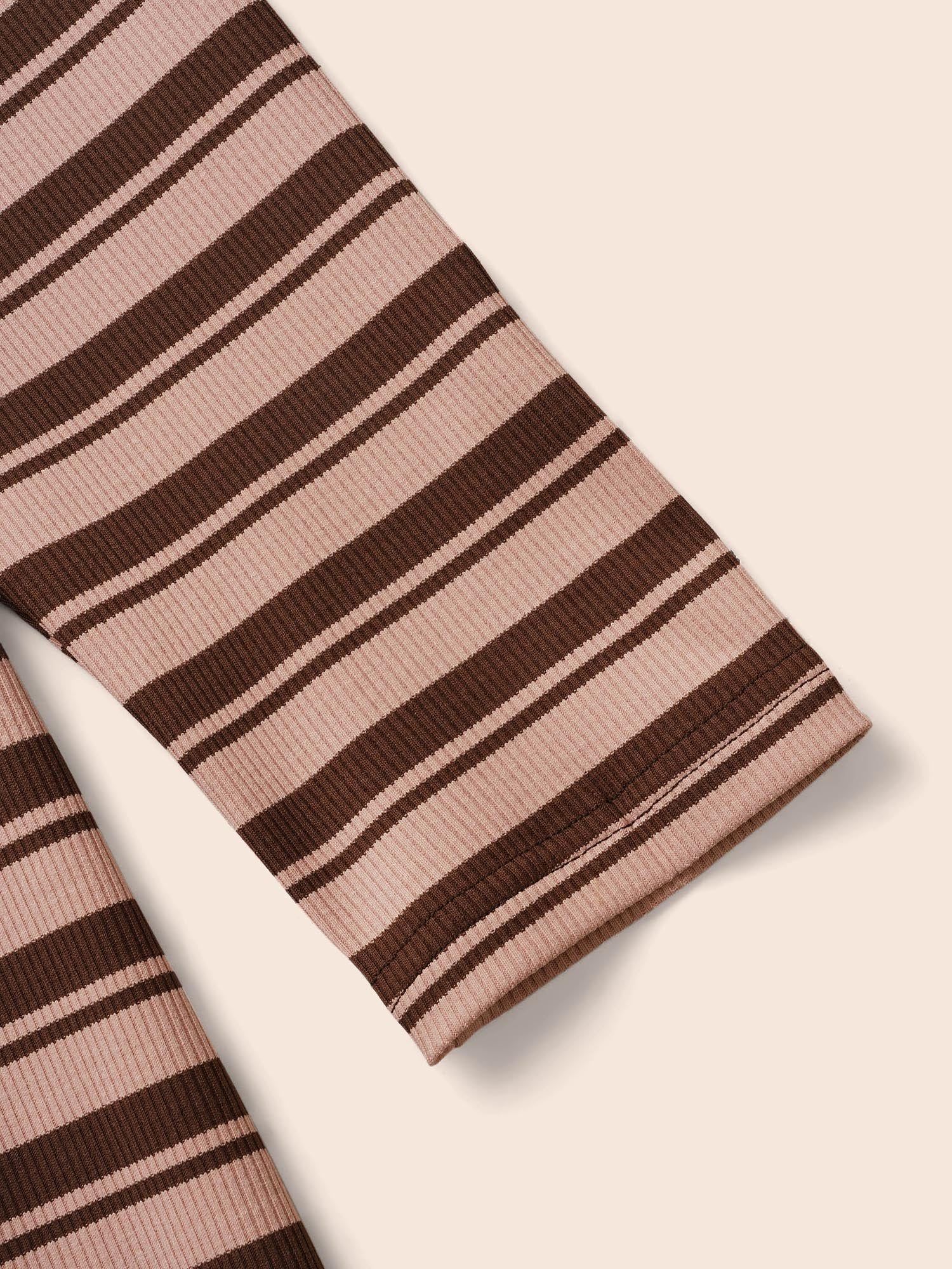 U Neck Striped Pit Strip Dress-Sweetccc