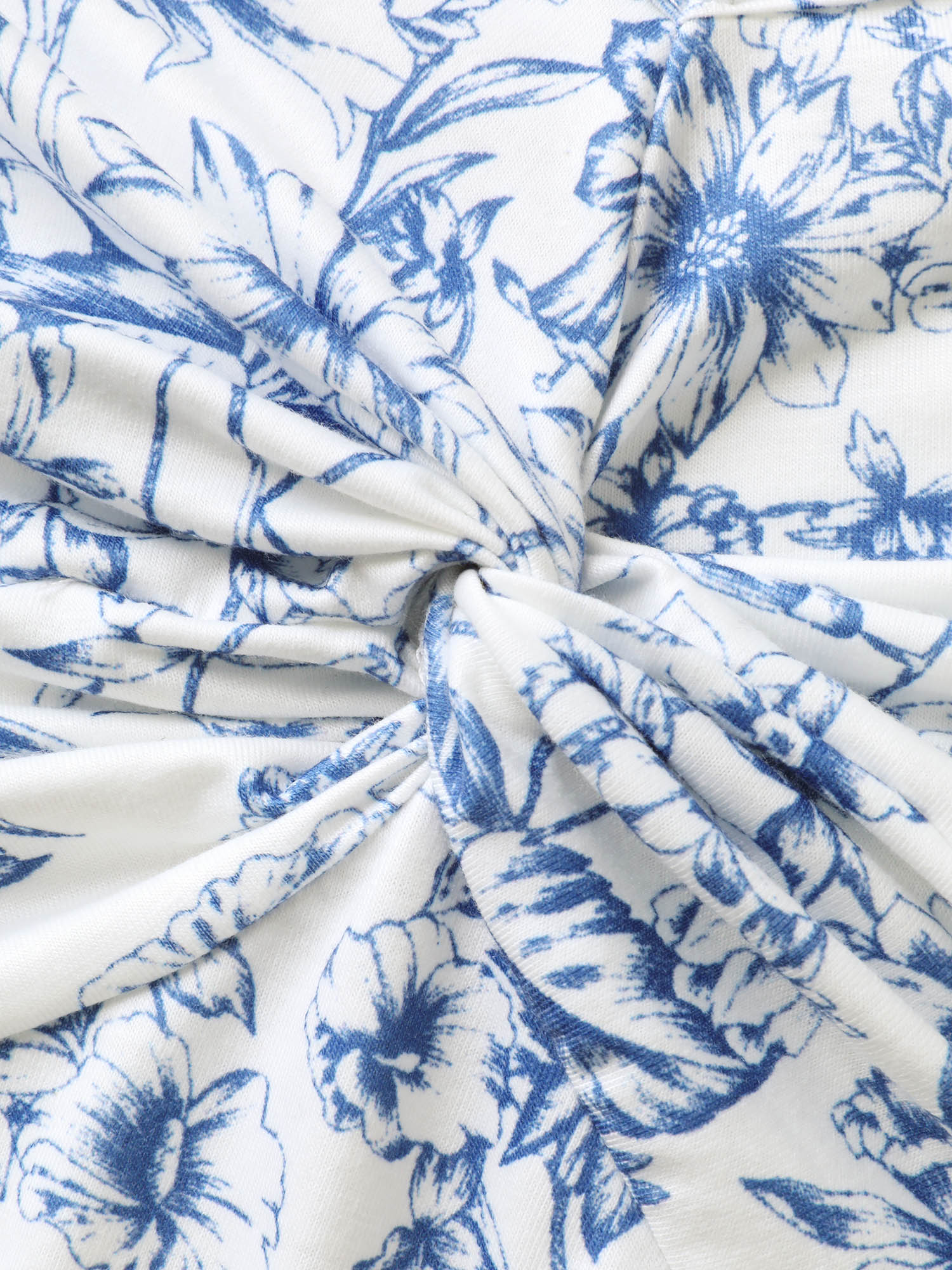 Sweetheart Gathered Bodice Floral Top-Sweetccc