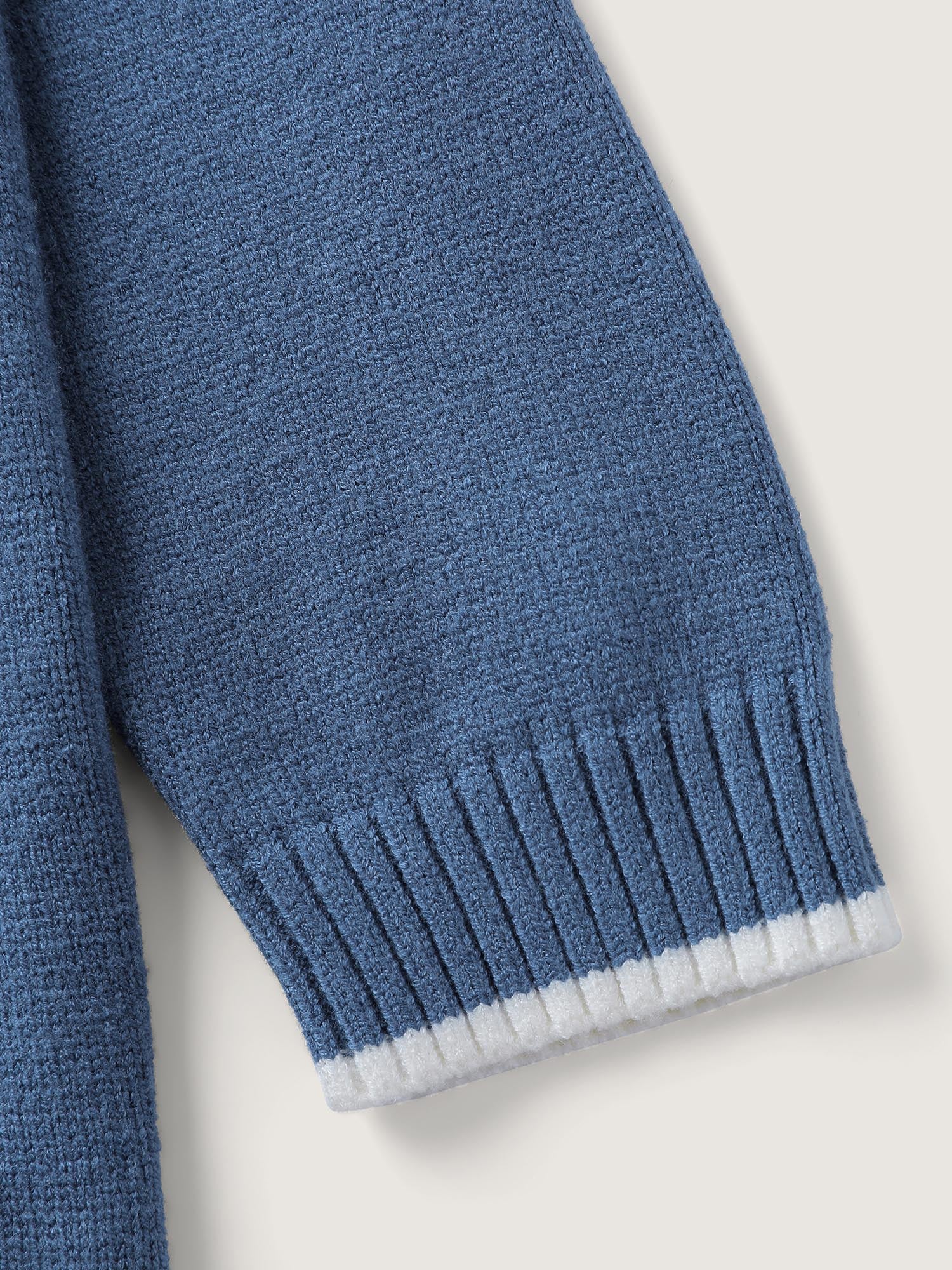 Swan Jacquard Pattern Color Contrast Pullover-Sweetccc