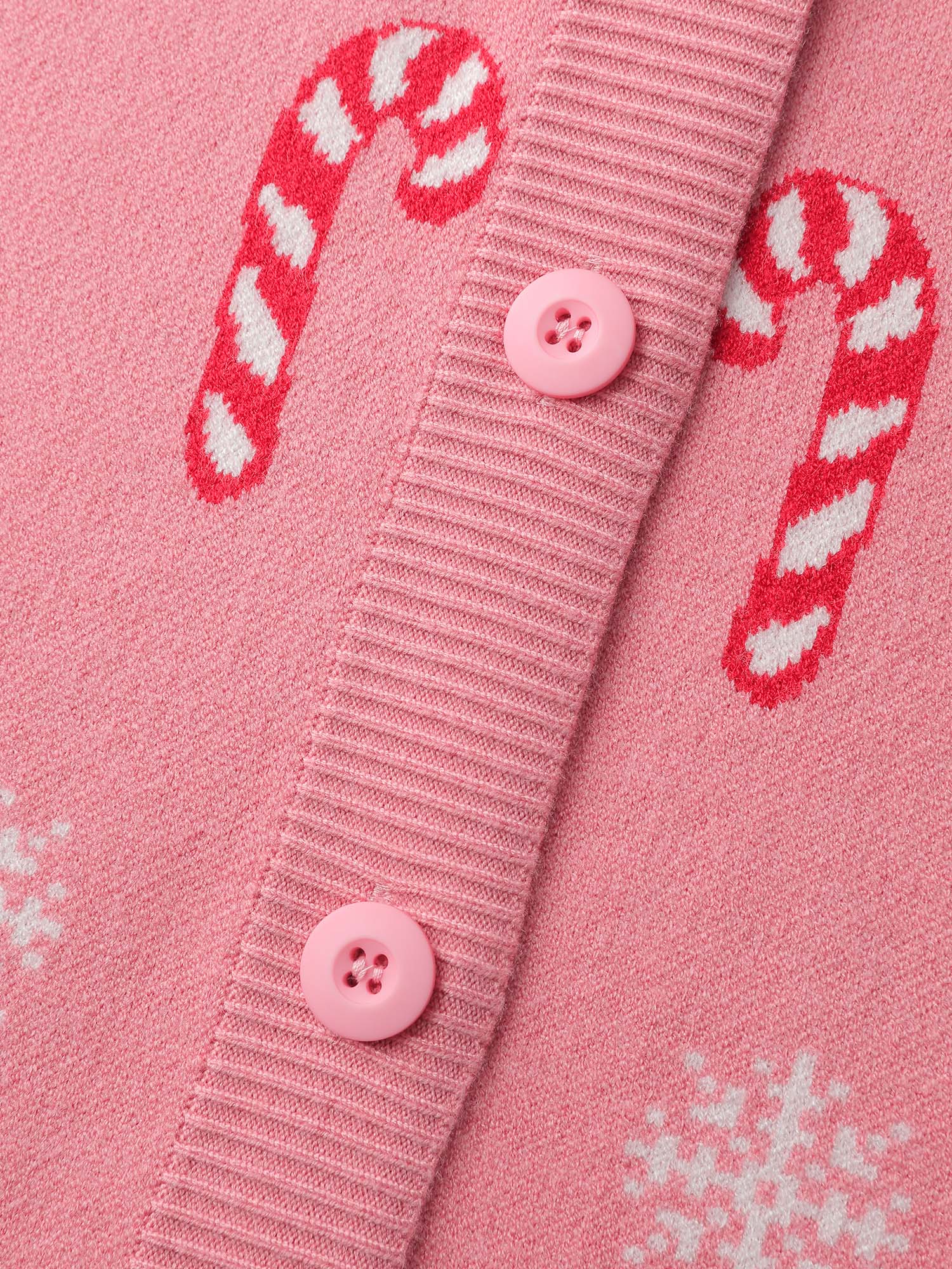 Holiday Candy Patch Pockets Knit Cardigan-Sweetccc