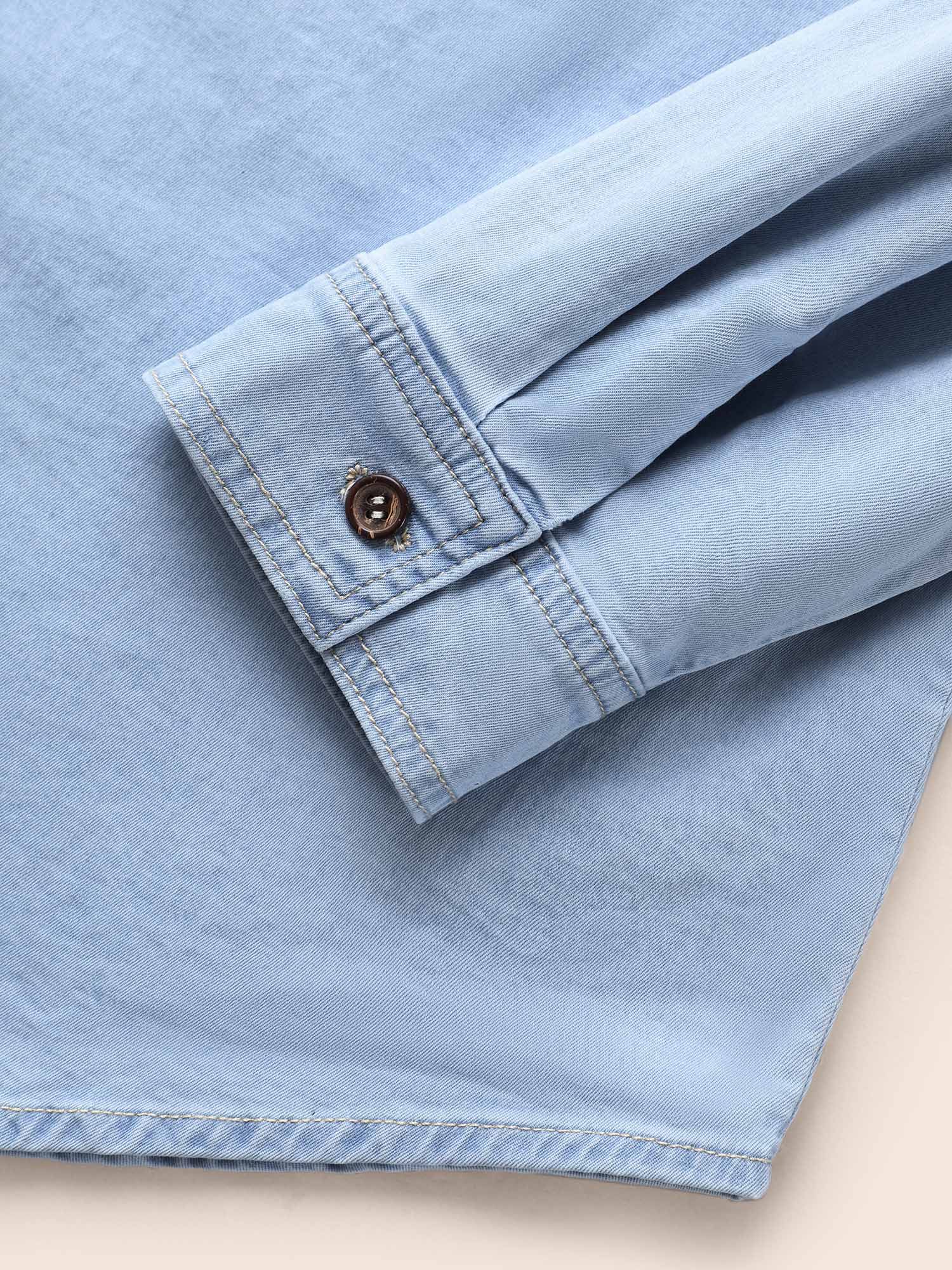 Stretch Denim Chest Pockets Jacket-Sweetccc