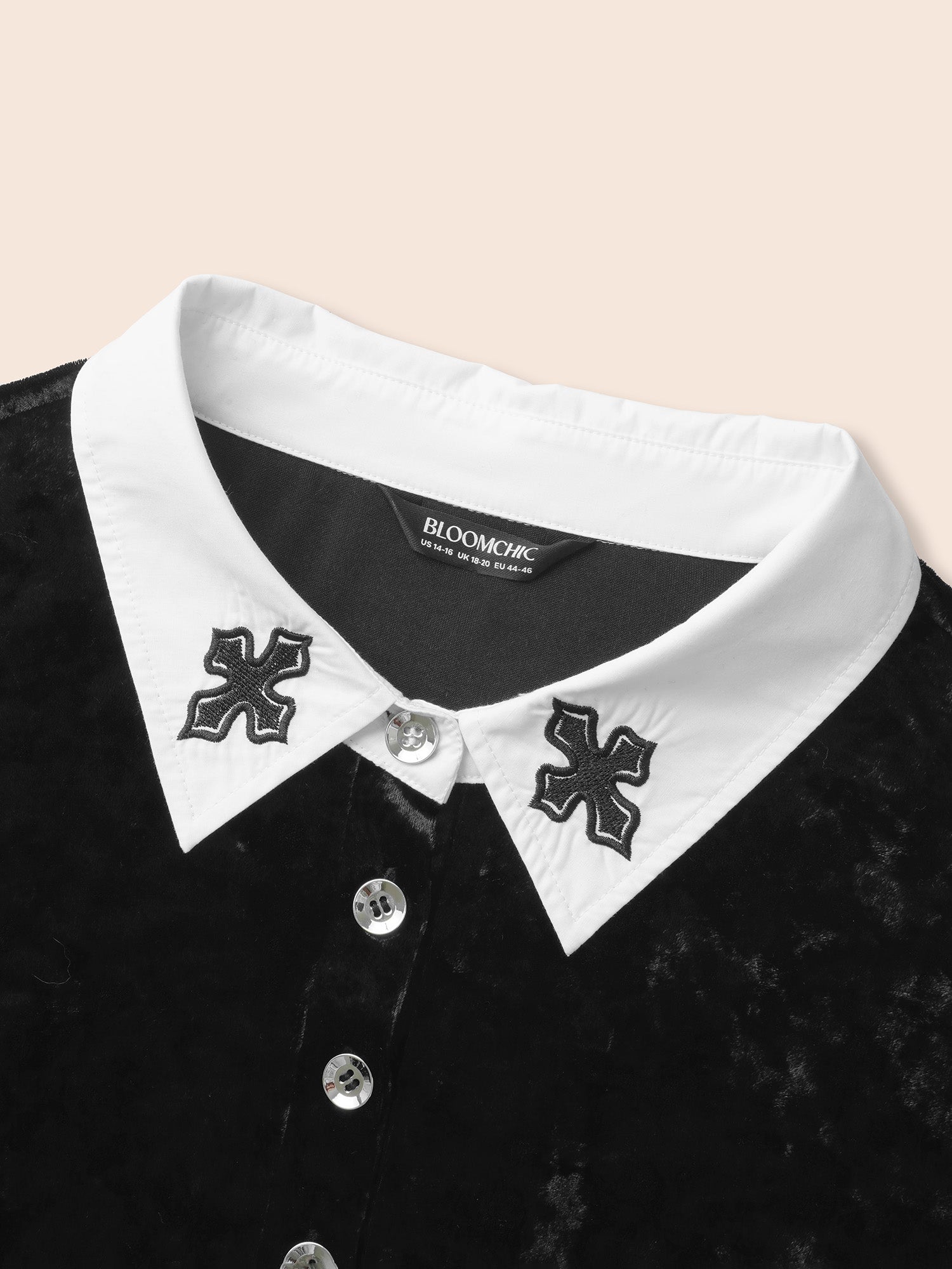 Stretch Velvet Collared Midi Dress-Sweetccc