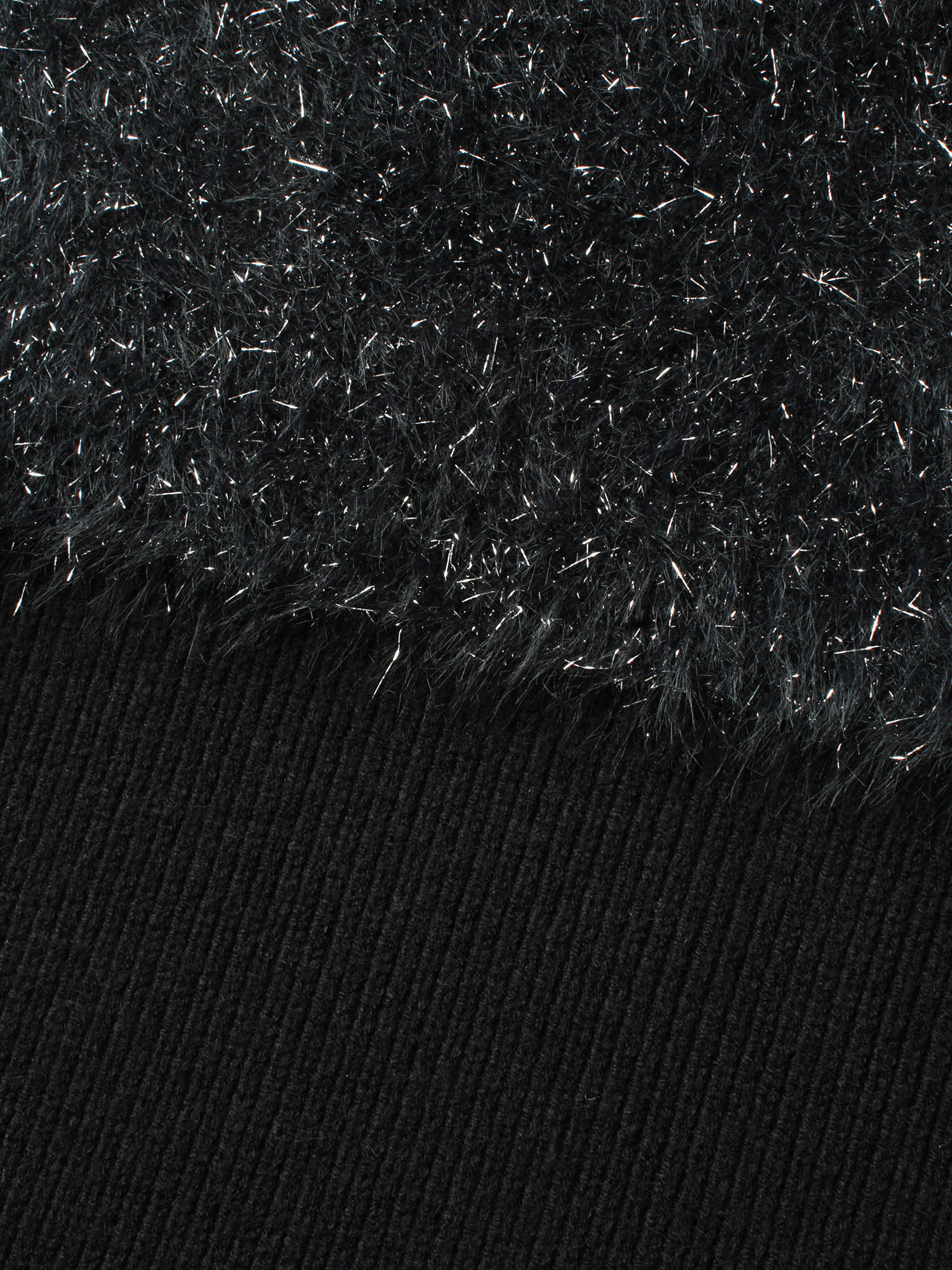 Off-Shoulder Silver Threads Detailing Pullover-Sweetccc