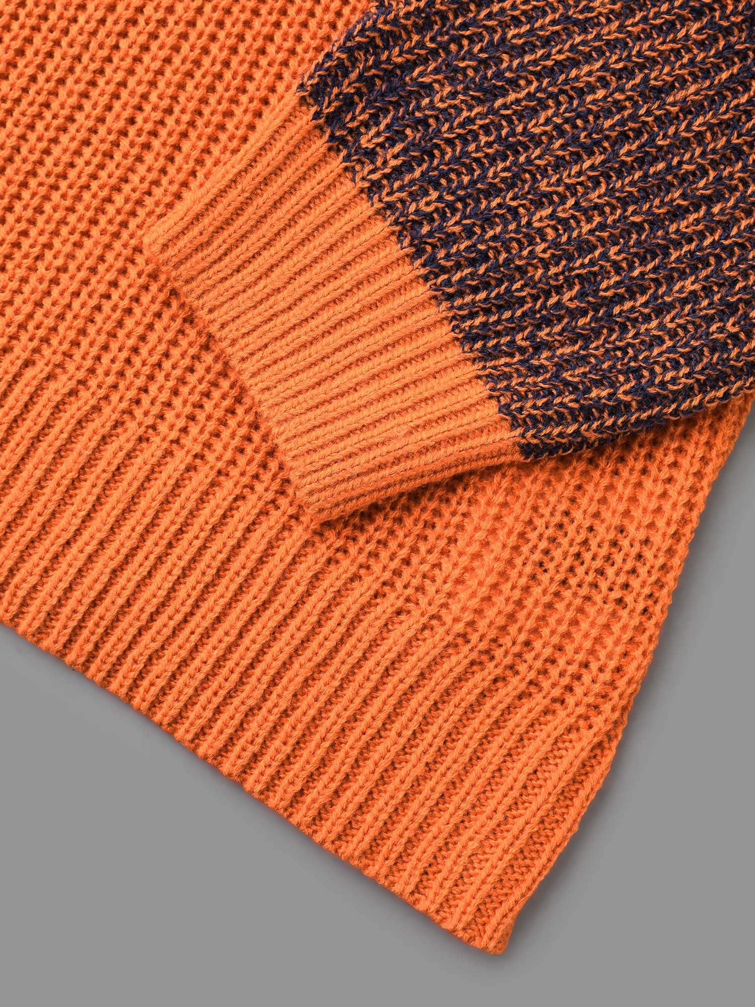 Textured Balloon Sleeves Color Block Pullover-Sweetccc