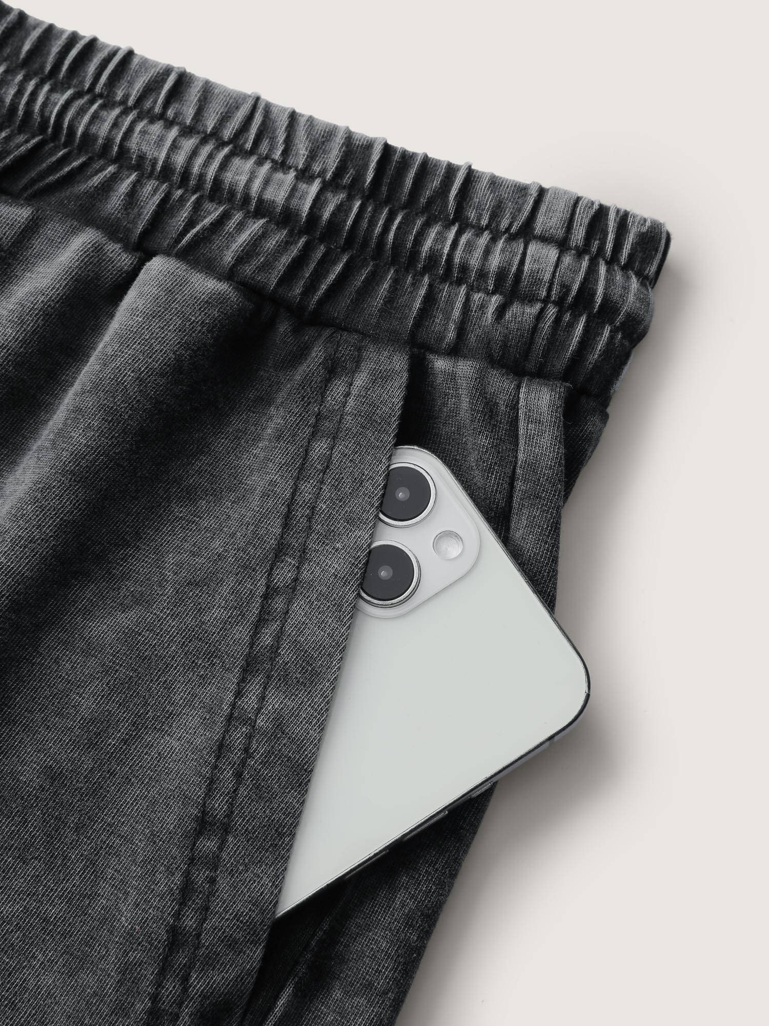 Vintage Washed Drawstring Wide Leg Pants-Sweetccc