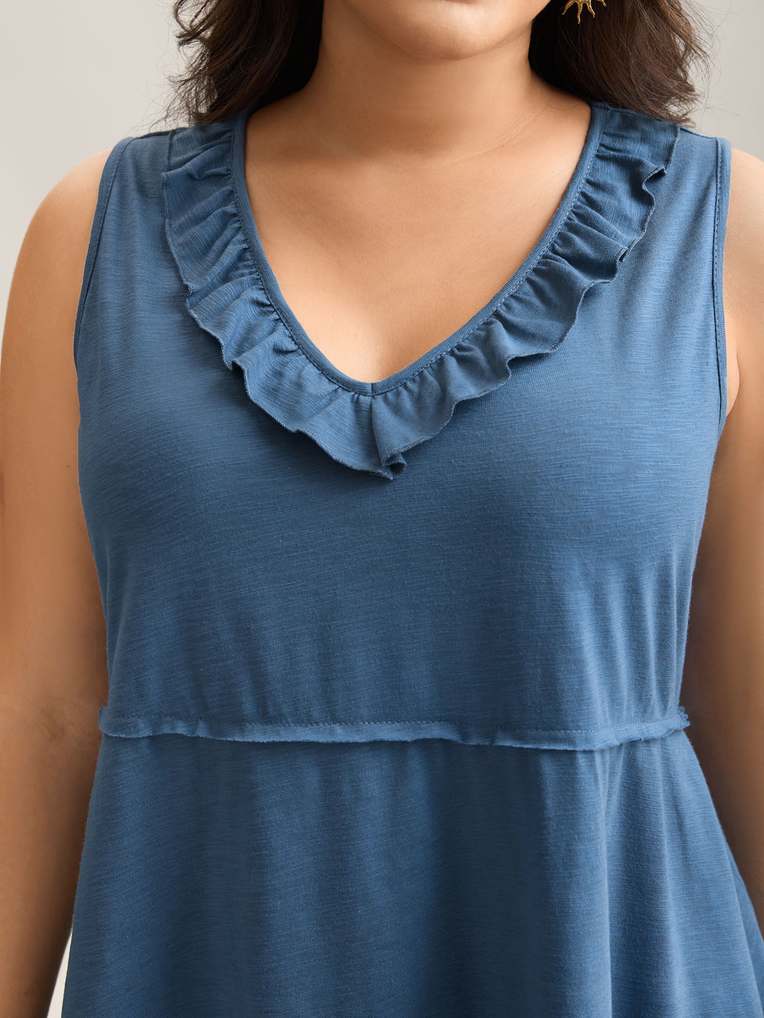 Lotus Neckline Bamboo Tank Top-Sweetccc