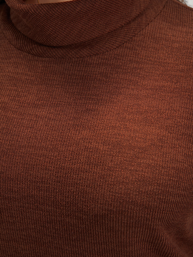 Solid Lace Asymmetrical Hem Funnel Neck Sweatshirt-Sweetccc