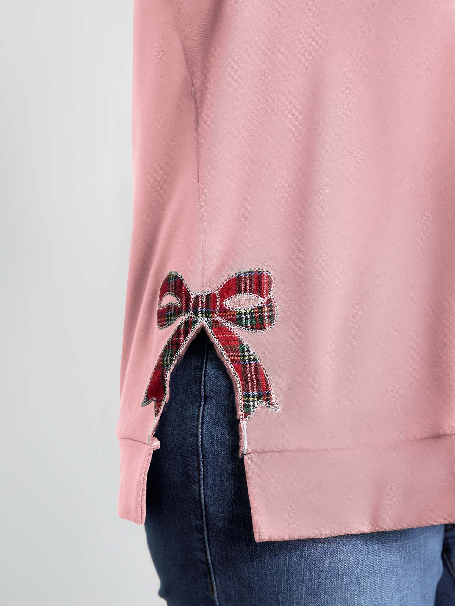 Merry Applique Embroidery Sweatshirt-Sweetccc