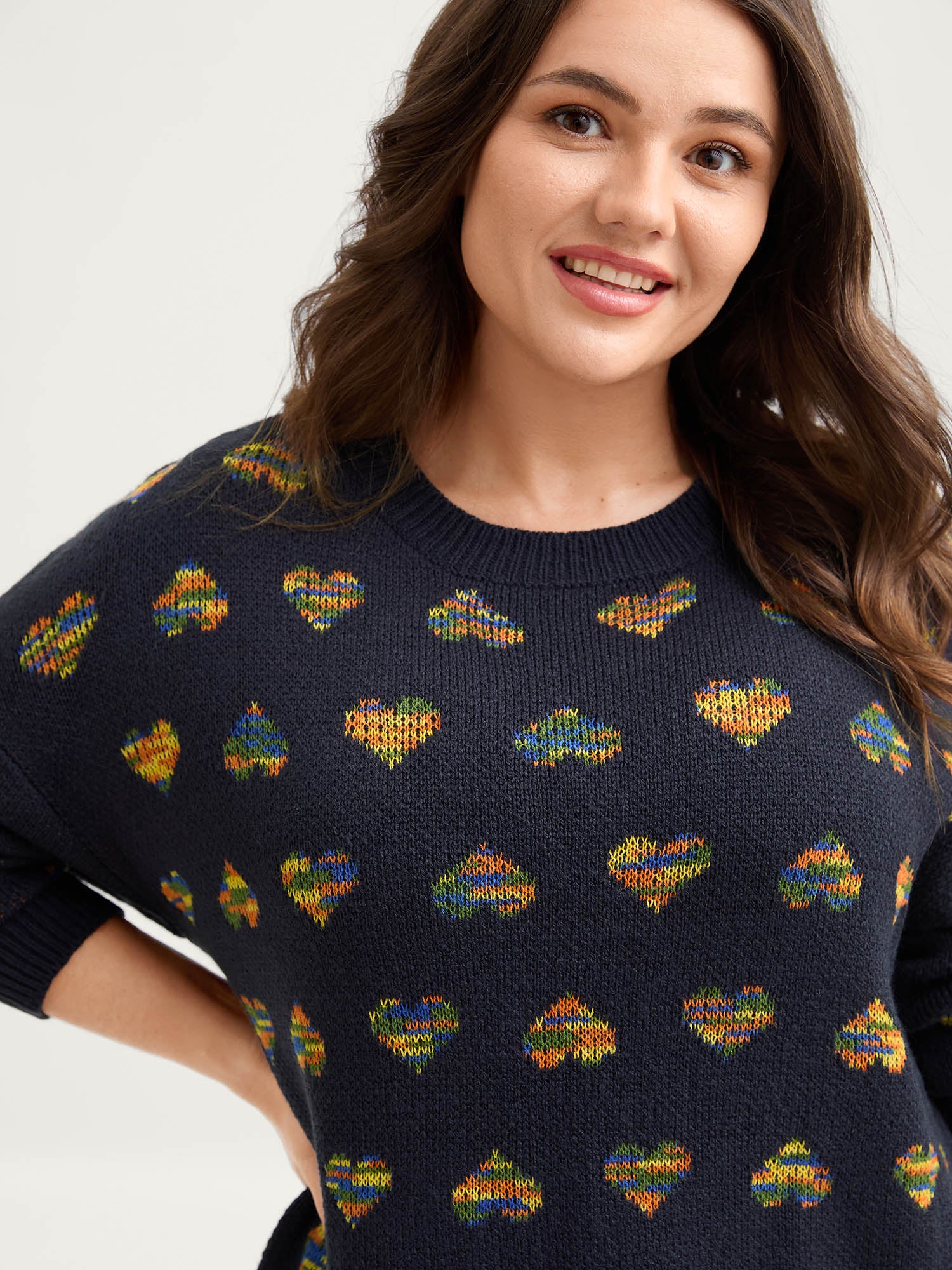 Happy Hearts Gradual Color Change Pullover-Sweetccc