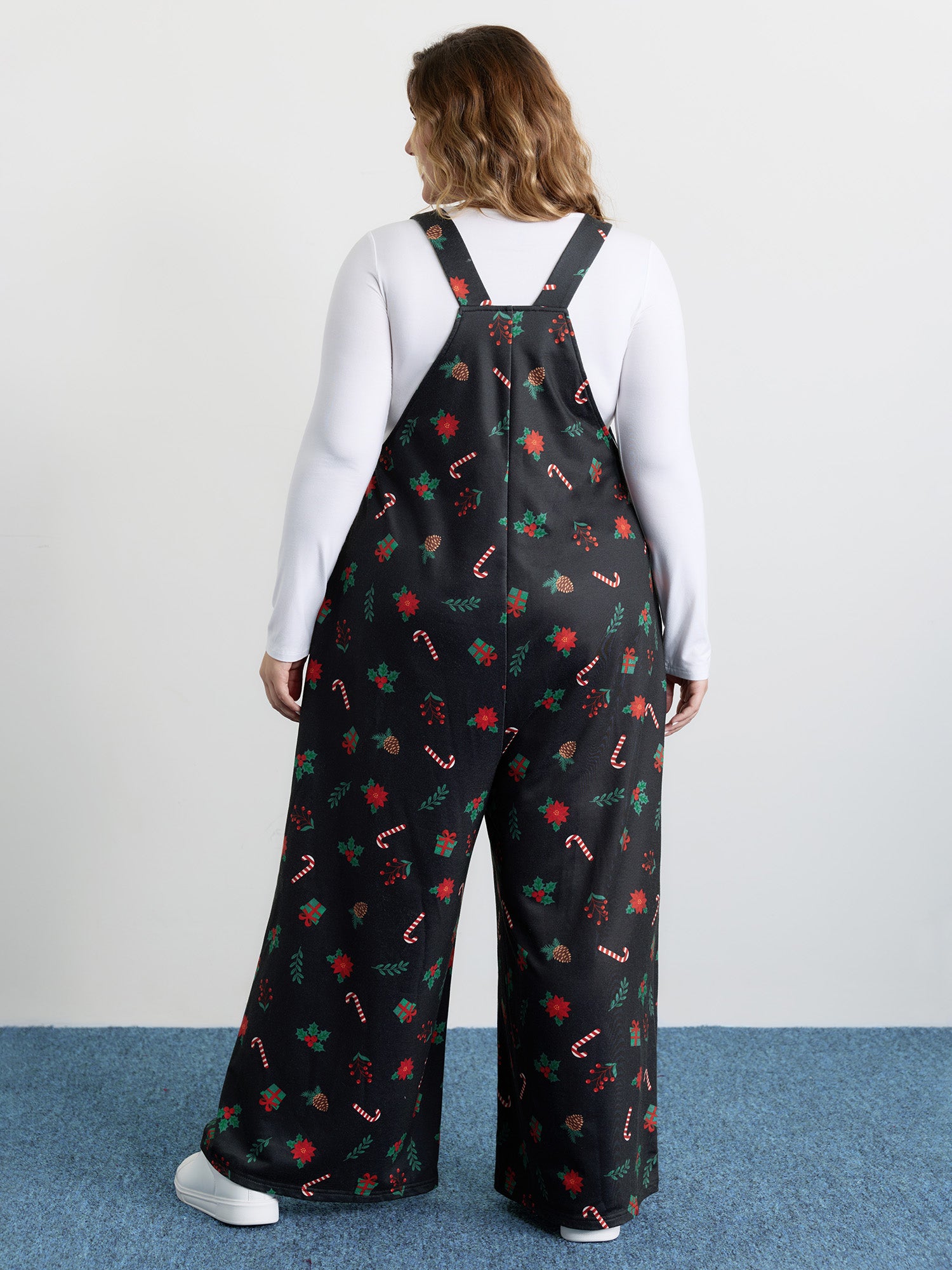 Holiday Candy Stretchy Overall Jumpsuit-Sweetccc