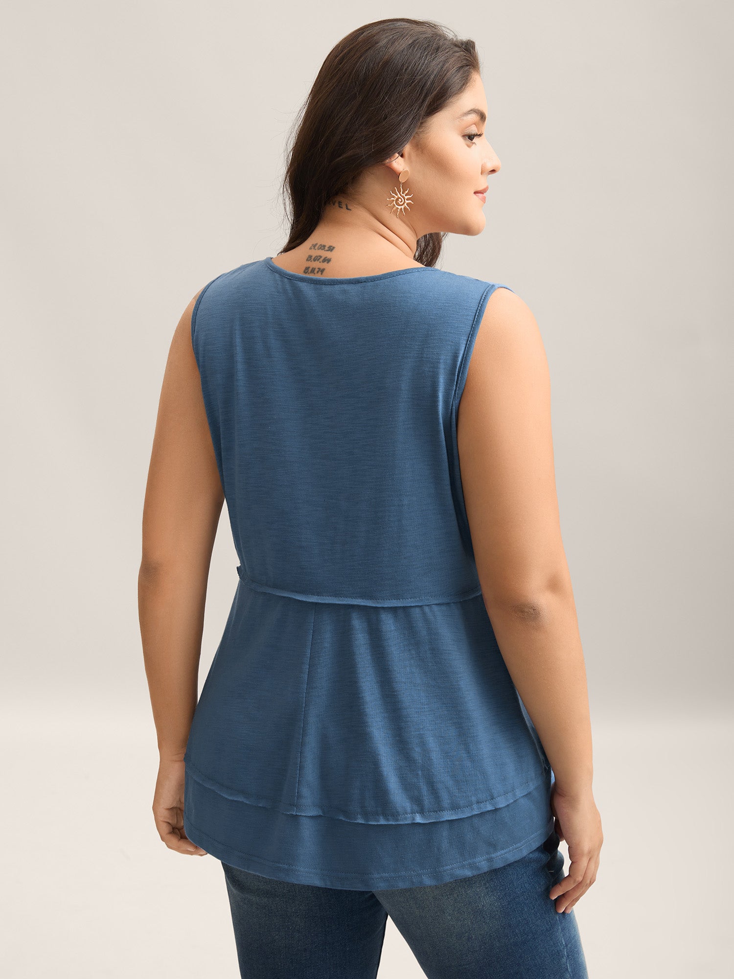 Lotus Neckline Bamboo Tank Top-Sweetccc