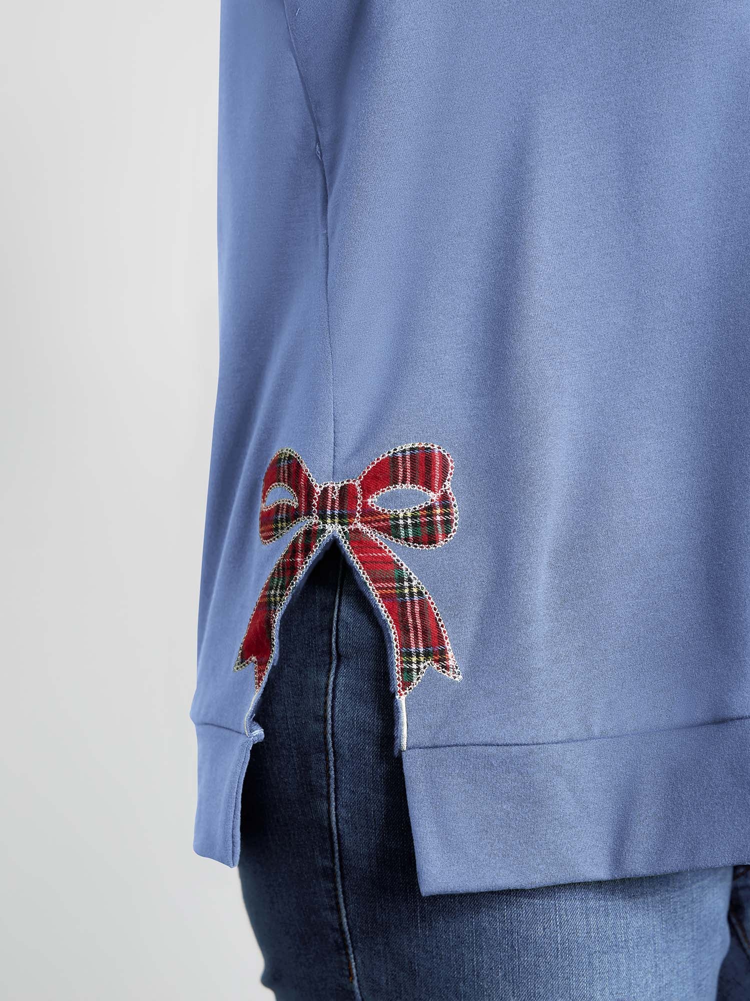 Merry Applique Embroidery Sweatshirt-Sweetccc