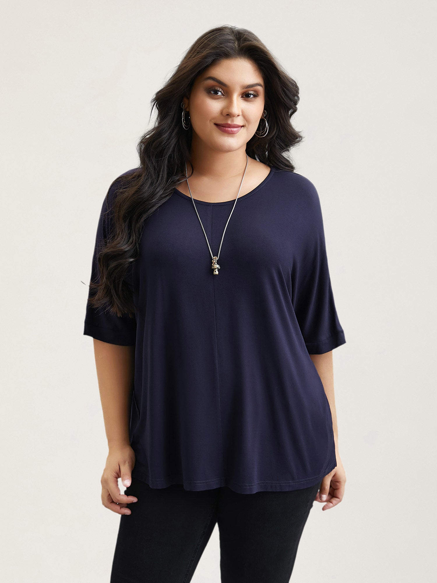 Supersoft Round Neck Plain T-Shirt-Sweetccc