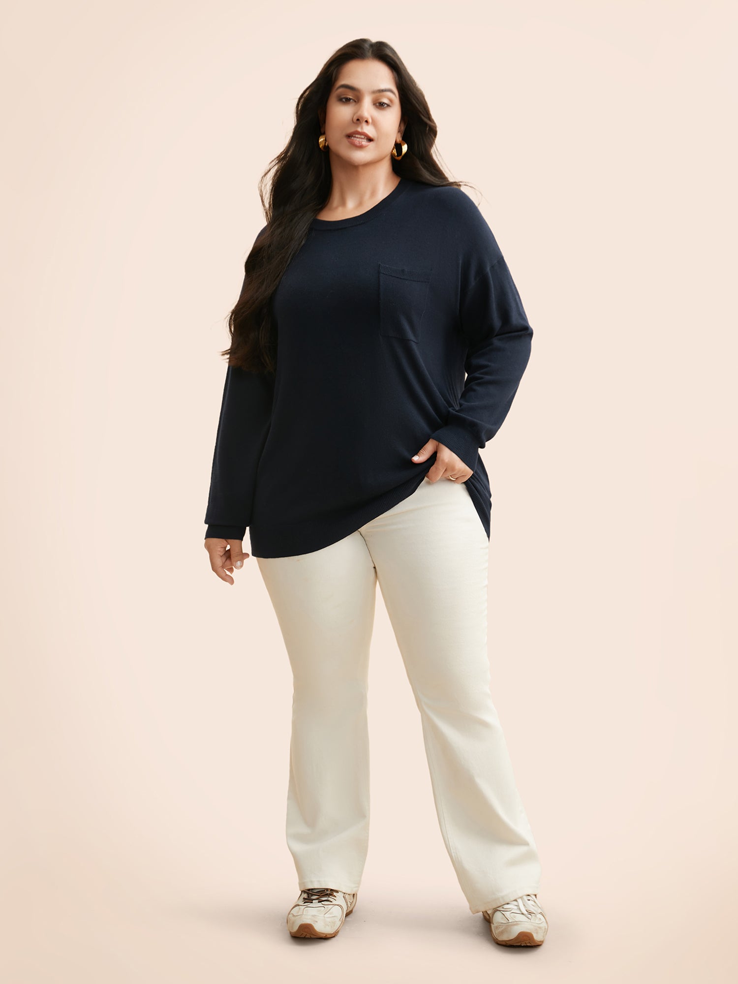 Supersoft Chest Pocket Wool Top-Sweetccc