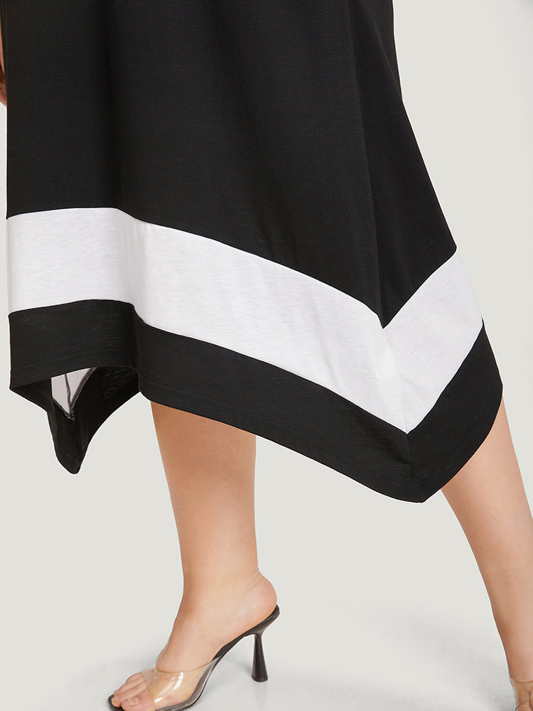 Supersoft Essentials Plain Metal Detail Pocket Keyhole Tank Dress-Sweetccc