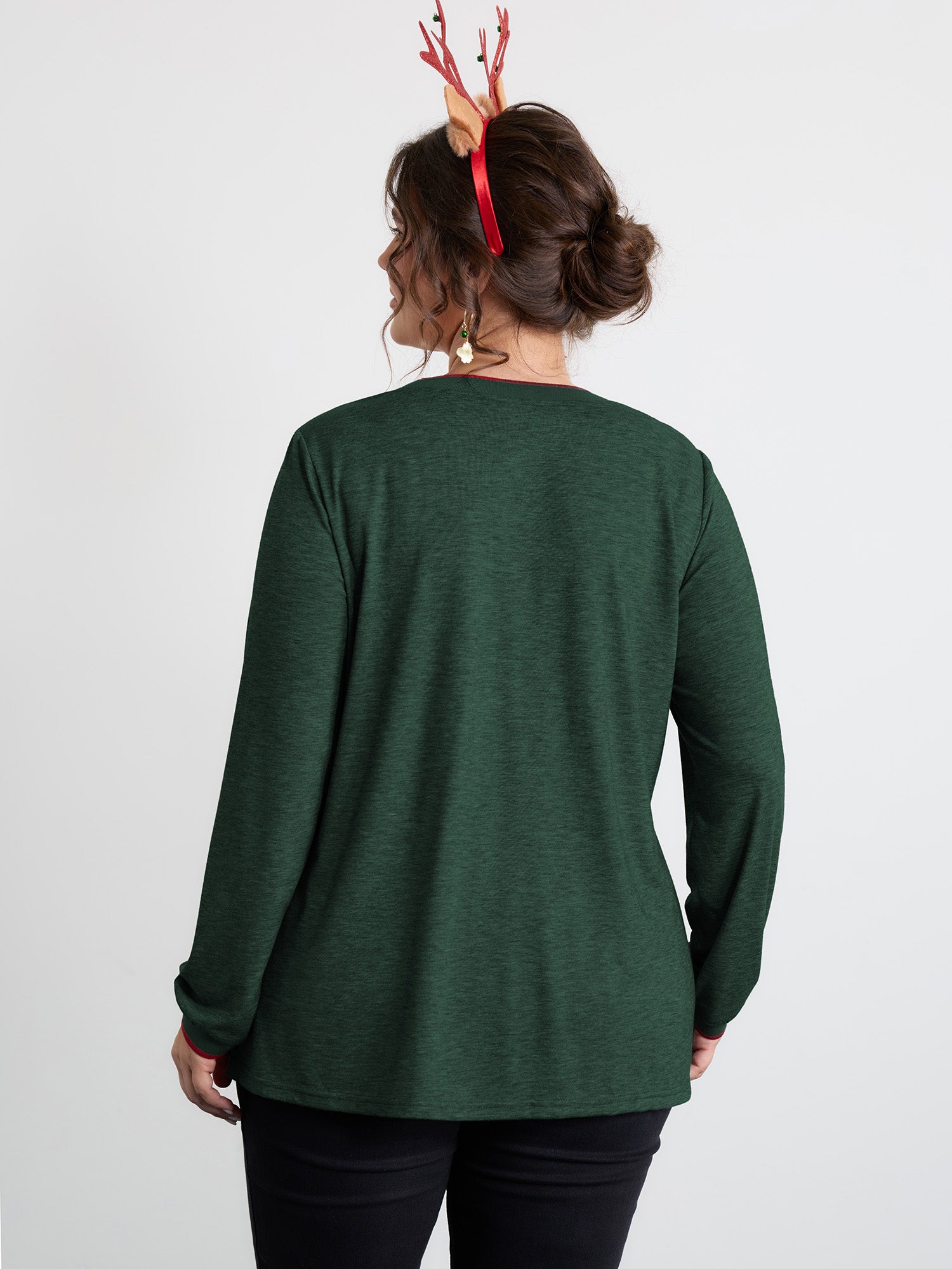 Supersoft Puppy Embroidery Contrast T-Shirt-Sweetccc