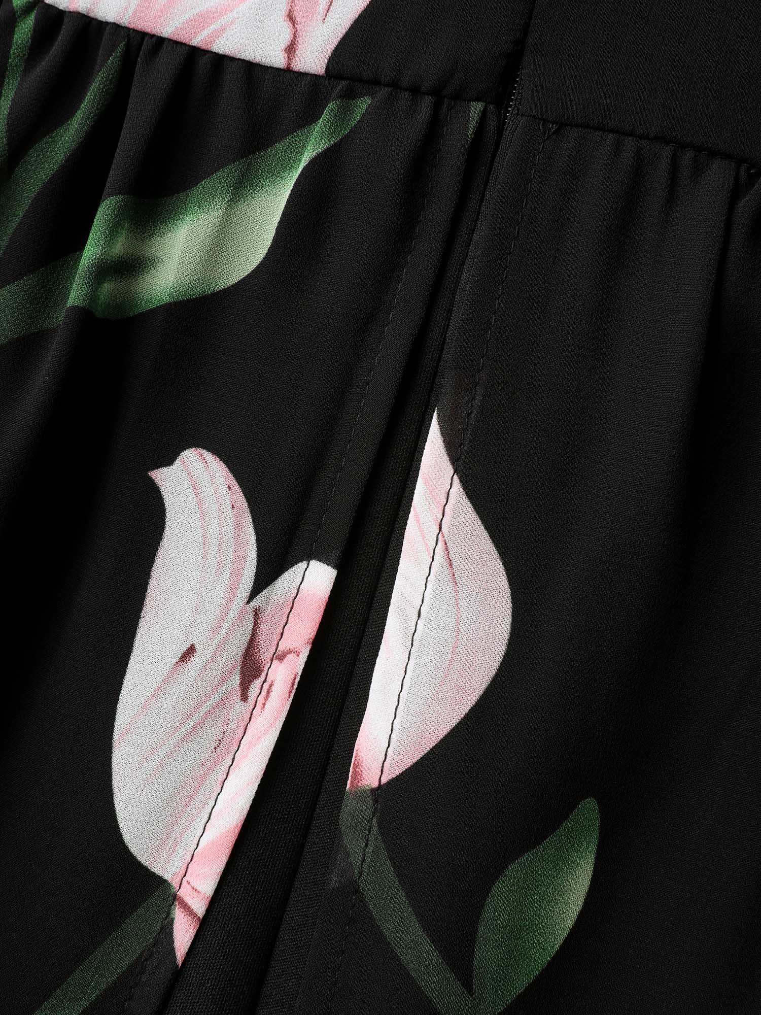 Hidden Zipper Floral Layered Pockets Jumpsuit-Sweetccc