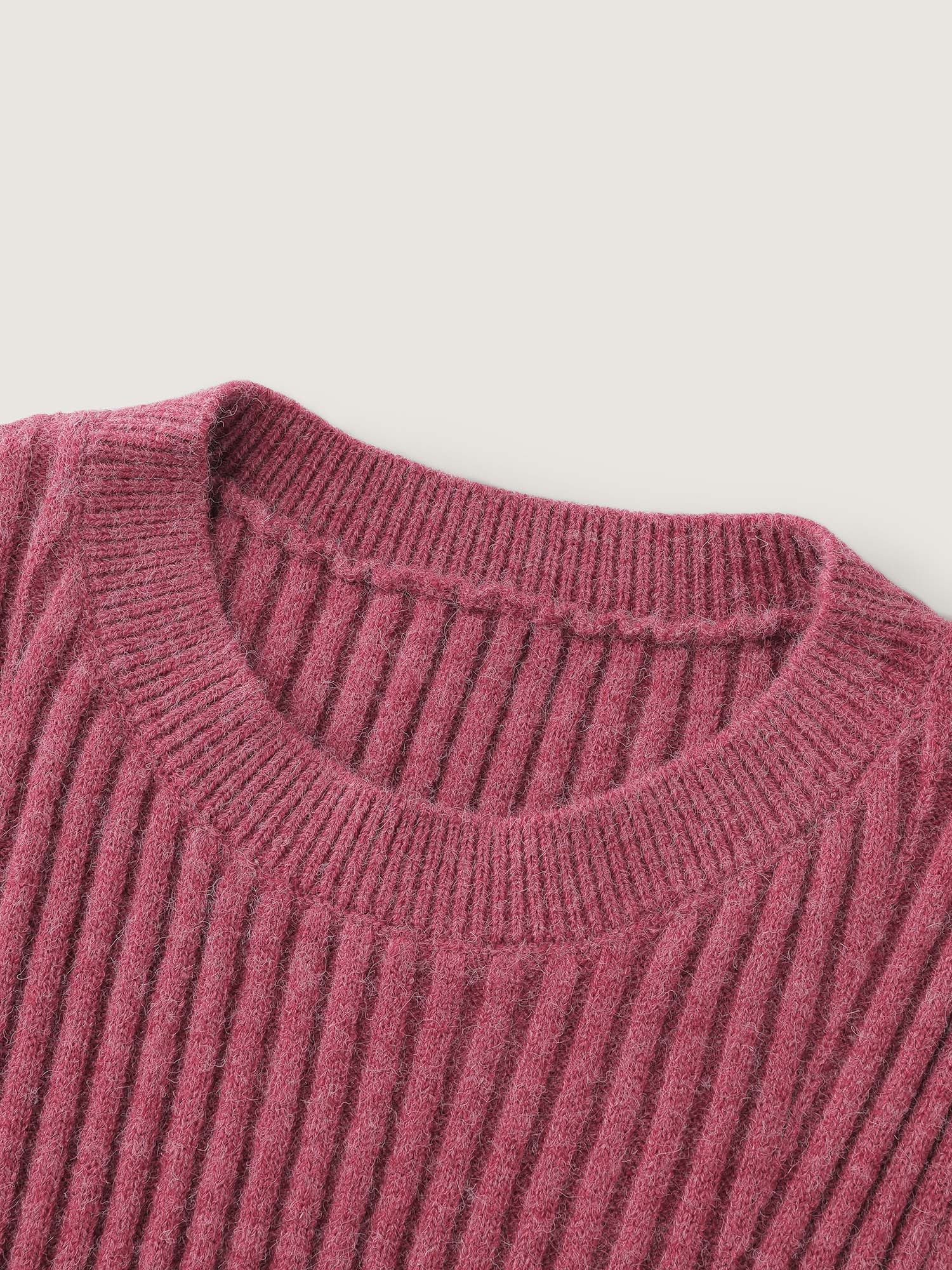 Textured Waist-Defining A-Line Sweater Dress-Sweetccc