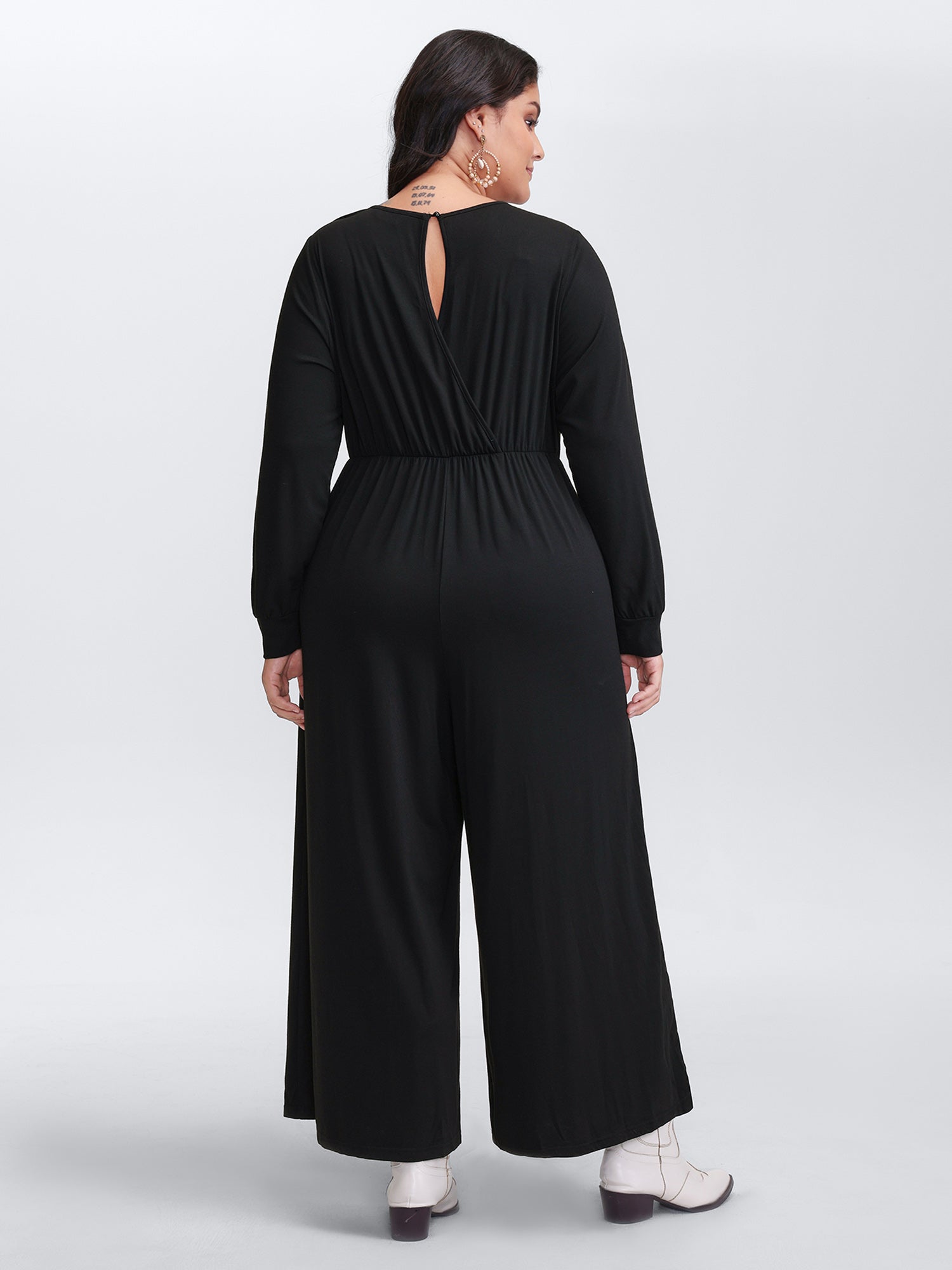 Floral Embroidered Bodice Stretchy Jumpsuit-Sweetccc