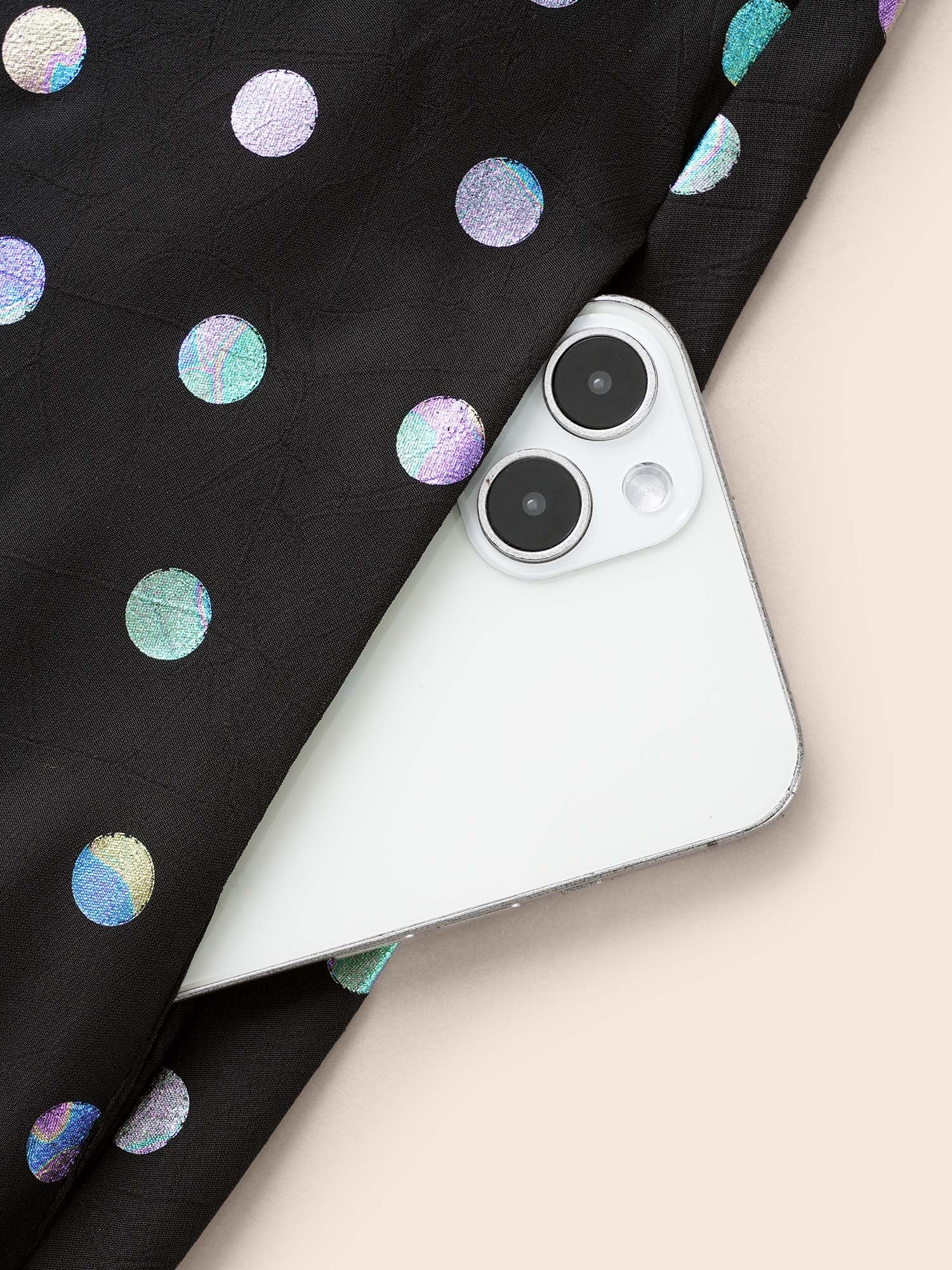 V Neck Polka Dot Glitter Ruffle Sleeve Dress-Sweetccc