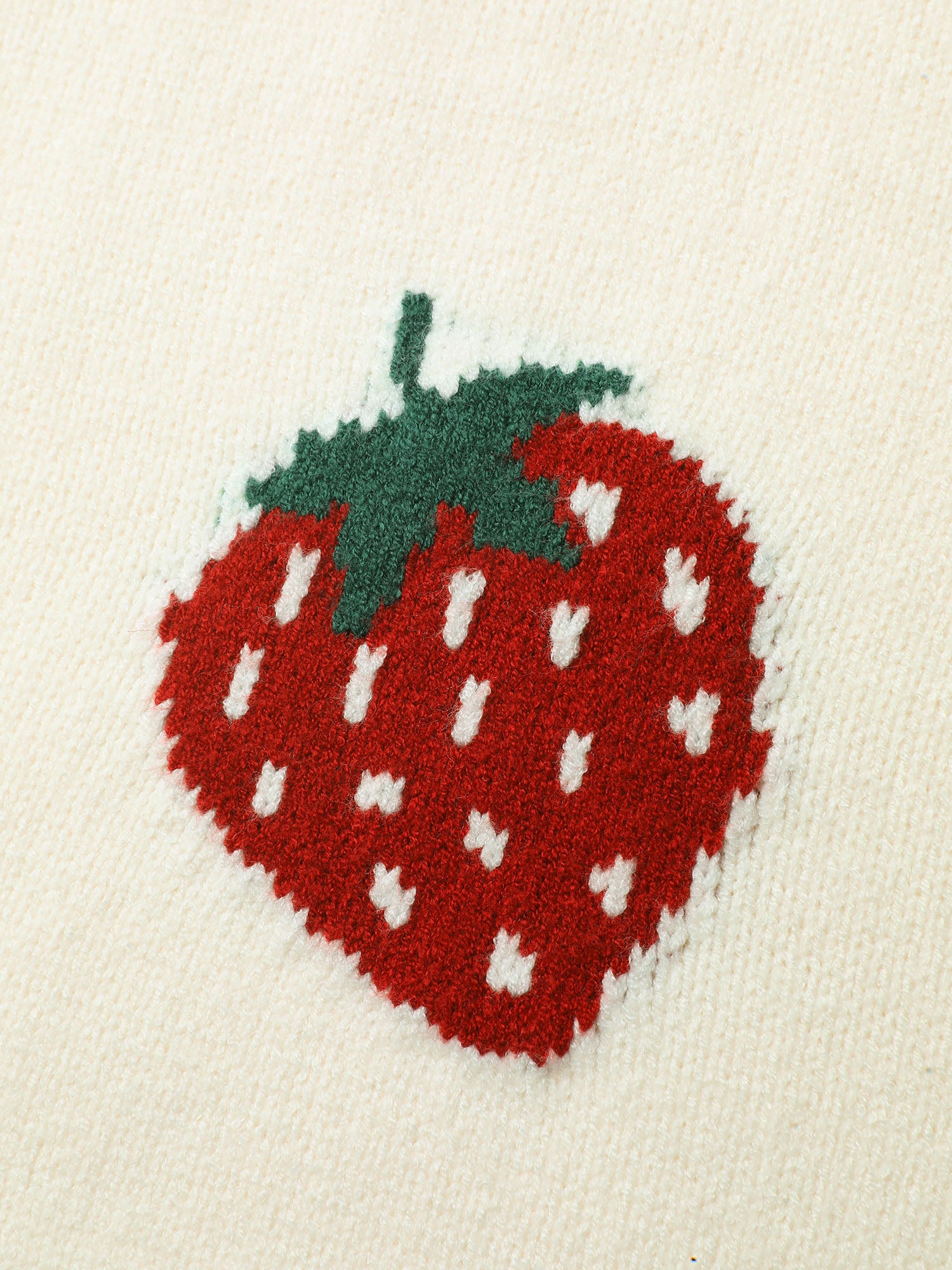 Supersoft Stretchy Fruit Pattern Ribbed Hem Pullover-Sweetccc