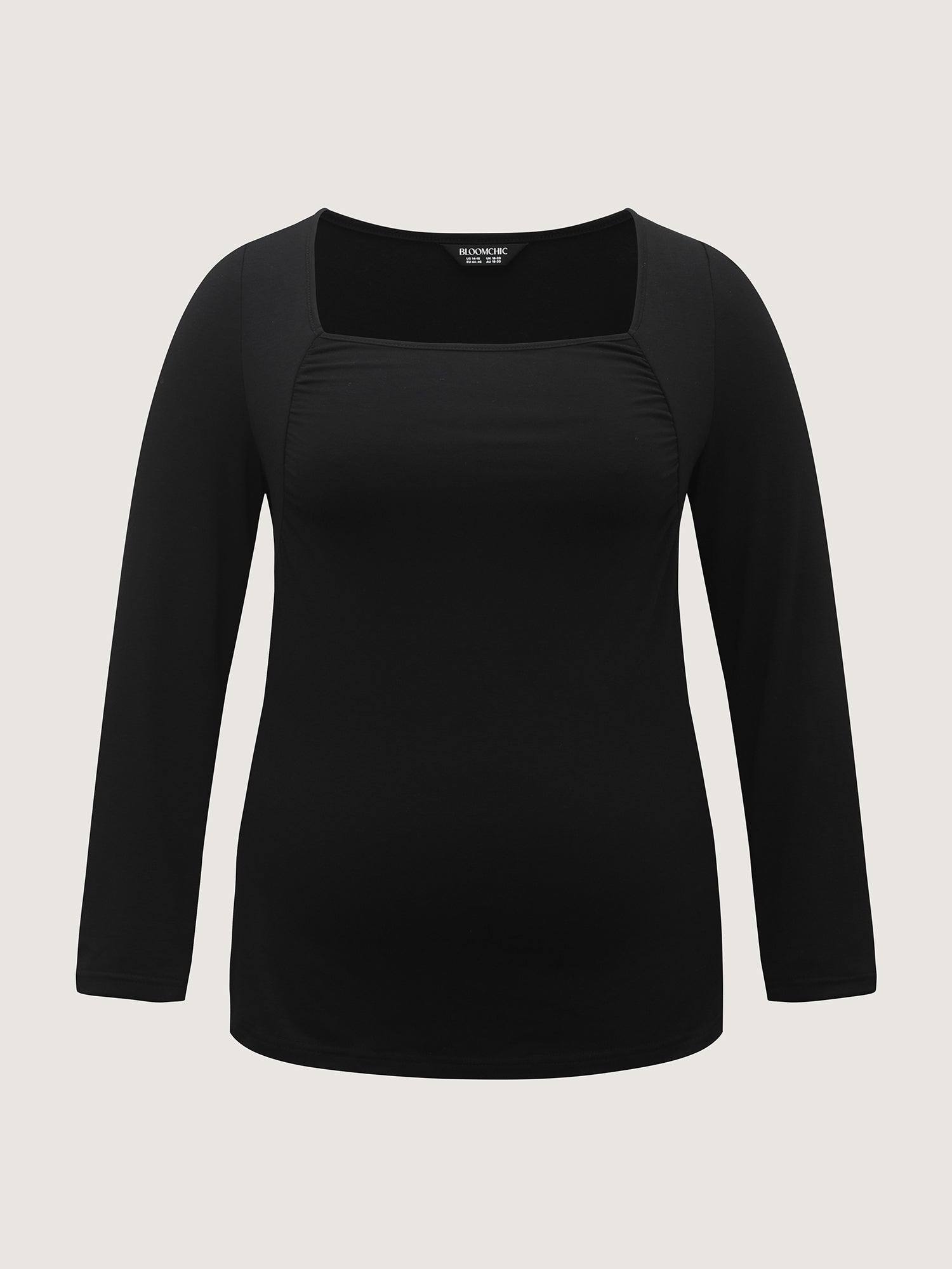 Supersoft Stretchy Pleated Bodice T-Shirt-Sweetccc