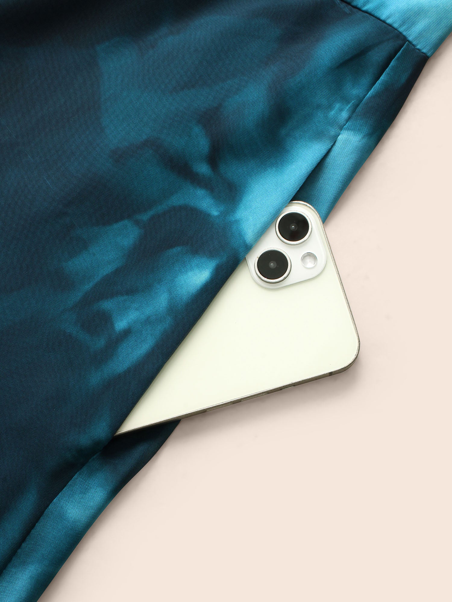 Water Ripple Print Mesh Ruffles Shirred Dress-Sweetccc