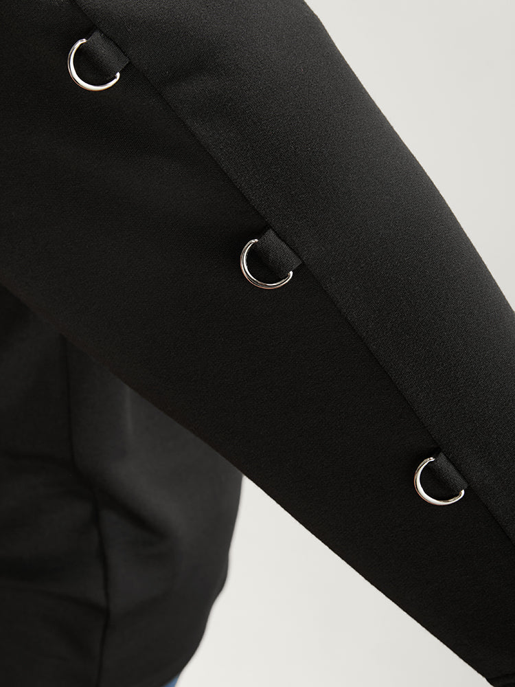 Halloween Skull Print Cold Shoulder Sweatshirt-Sweetccc