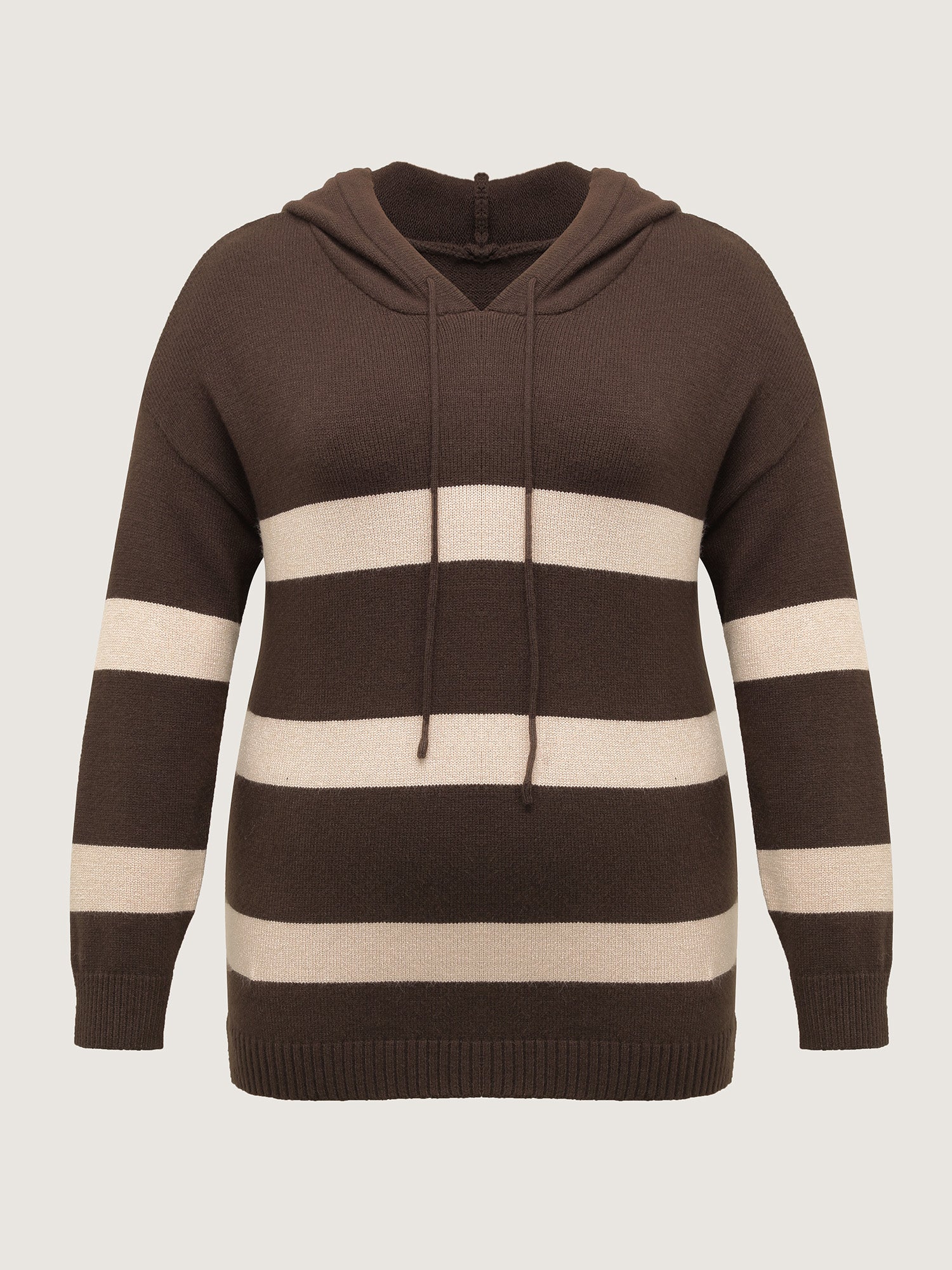 Supersoft Stripe Slit Hooded Pullover-Sweetccc