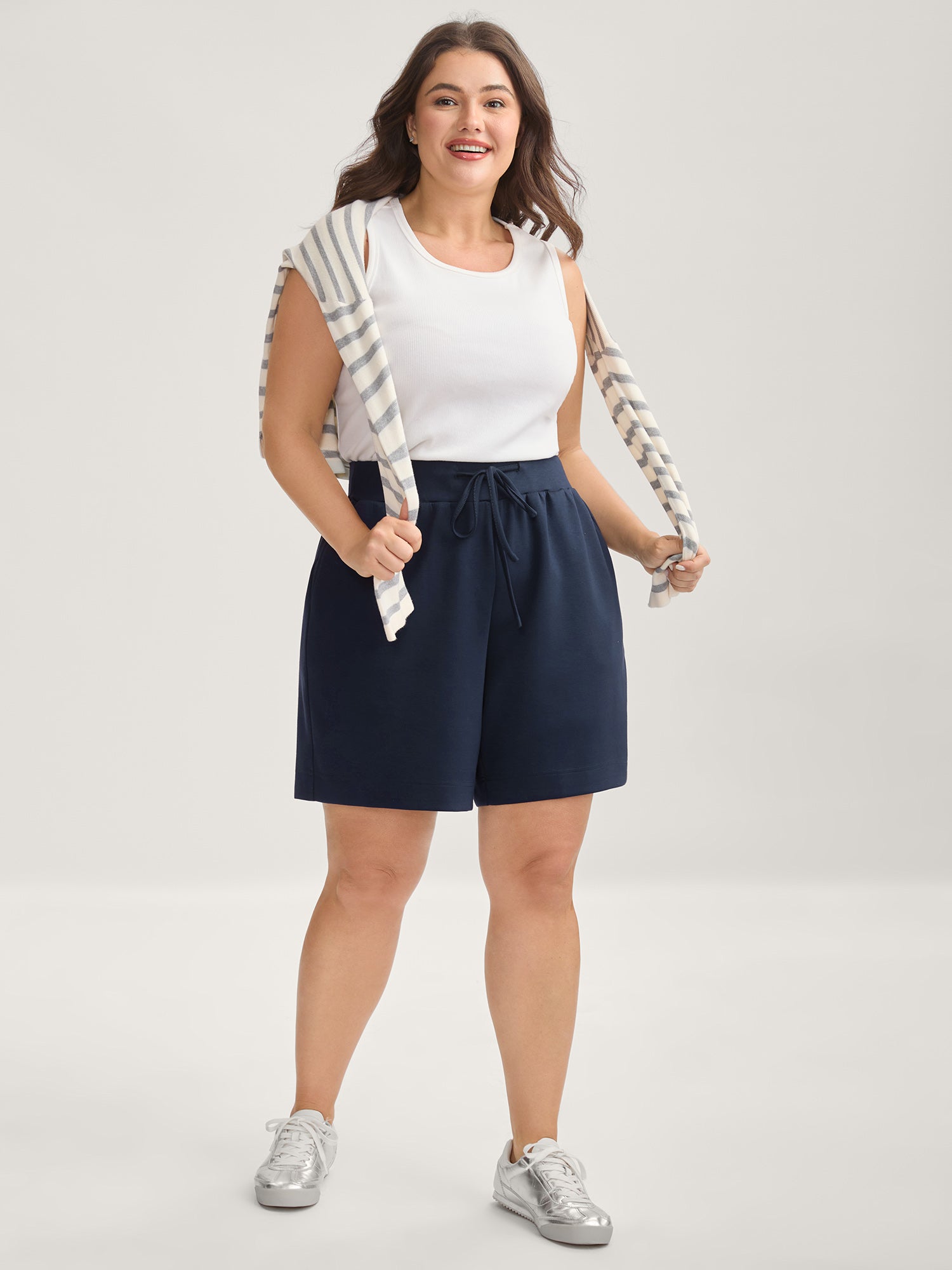 Supersoft Wide Waistbelt Shorts-Sweetccc