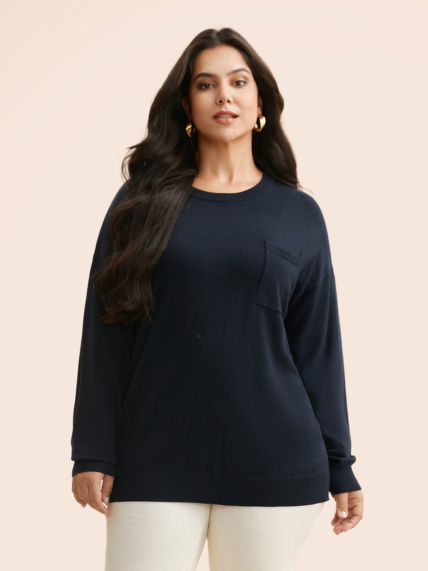 Supersoft Chest Pocket Wool Top-Sweetccc