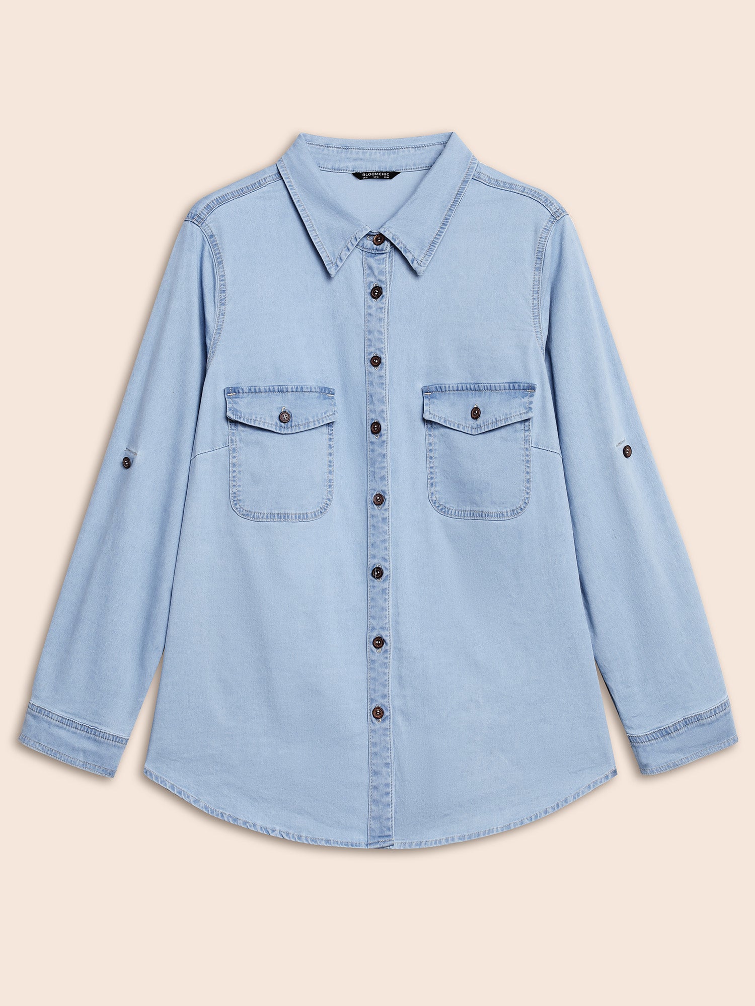 Stretch Denim Chest Pockets Jacket-Sweetccc