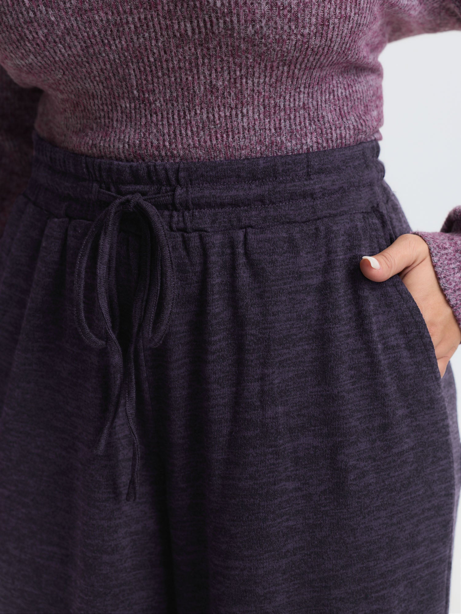 Heather Drawstring Loose Lounge Bottoms-Sweetccc