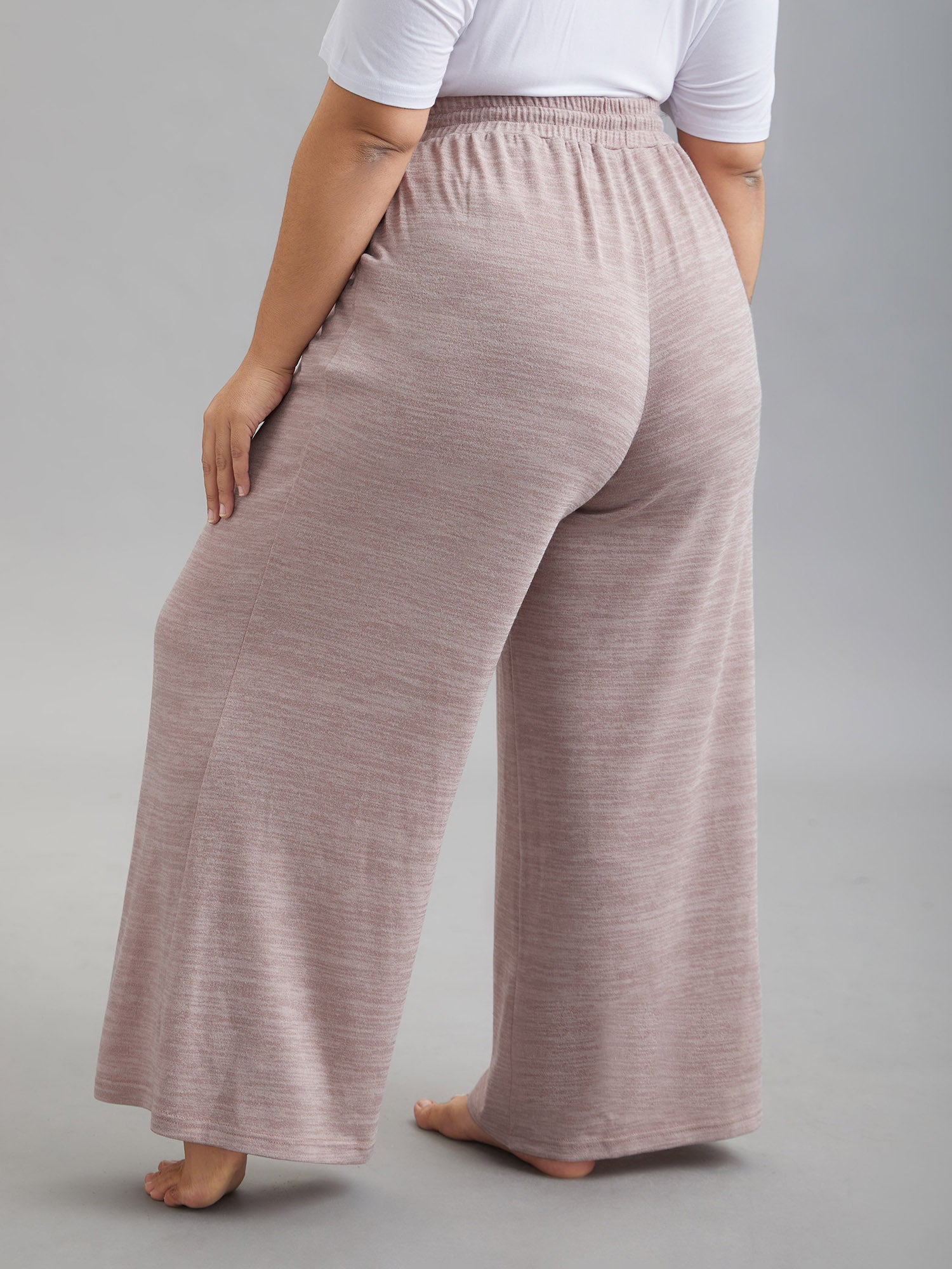 Heather Drawstring Loose Lounge Bottoms-Sweetccc