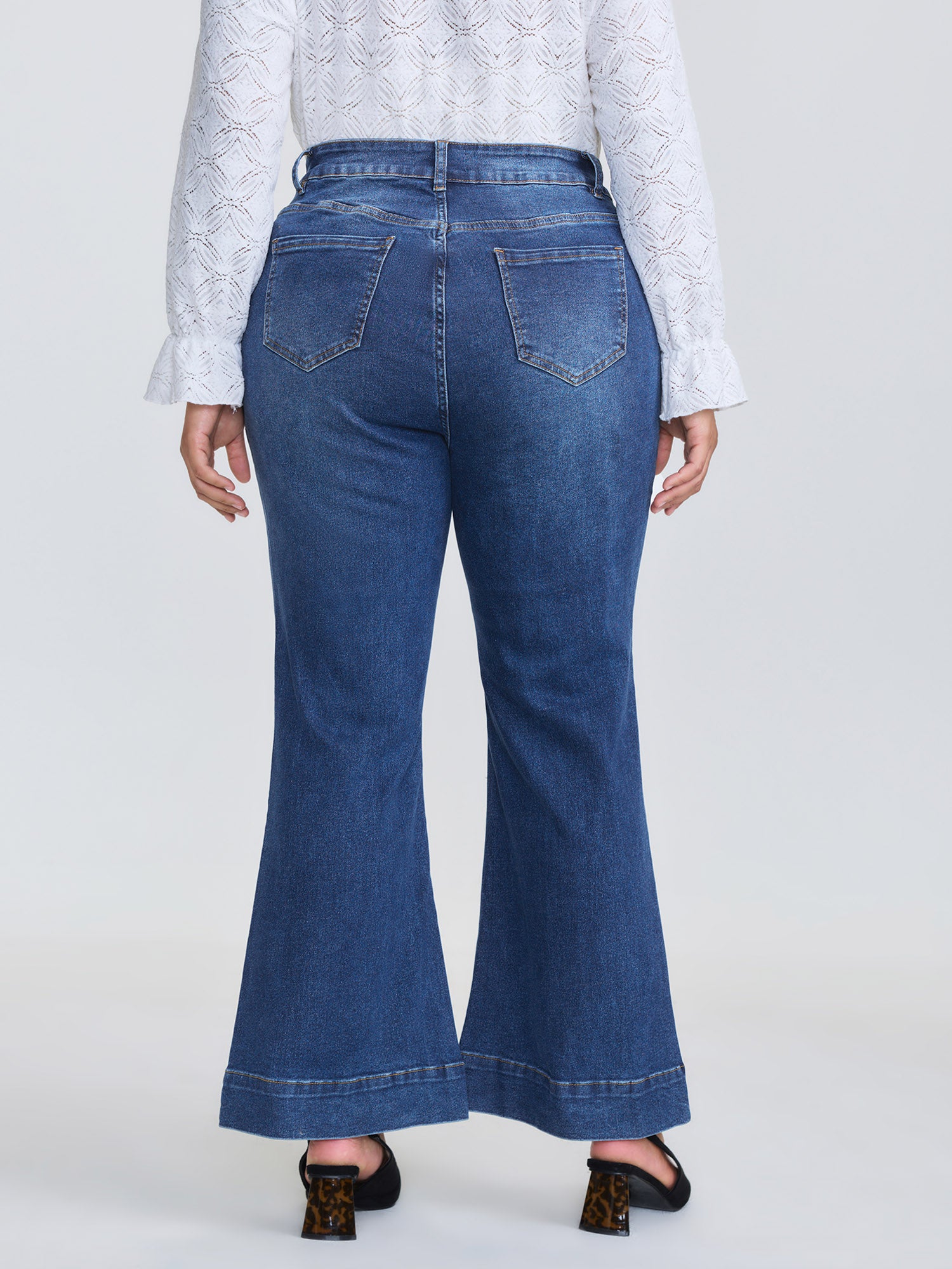 Stretchy Soft Bootcut Jeans-Sweetccc
