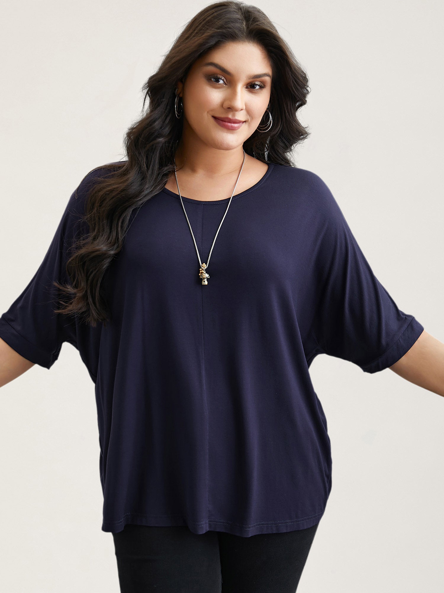 Supersoft Round Neck Plain T-Shirt-Sweetccc