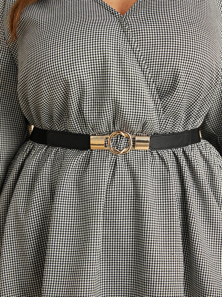 Twist Design Metal Buckle Elastic Belt-Sweetccc